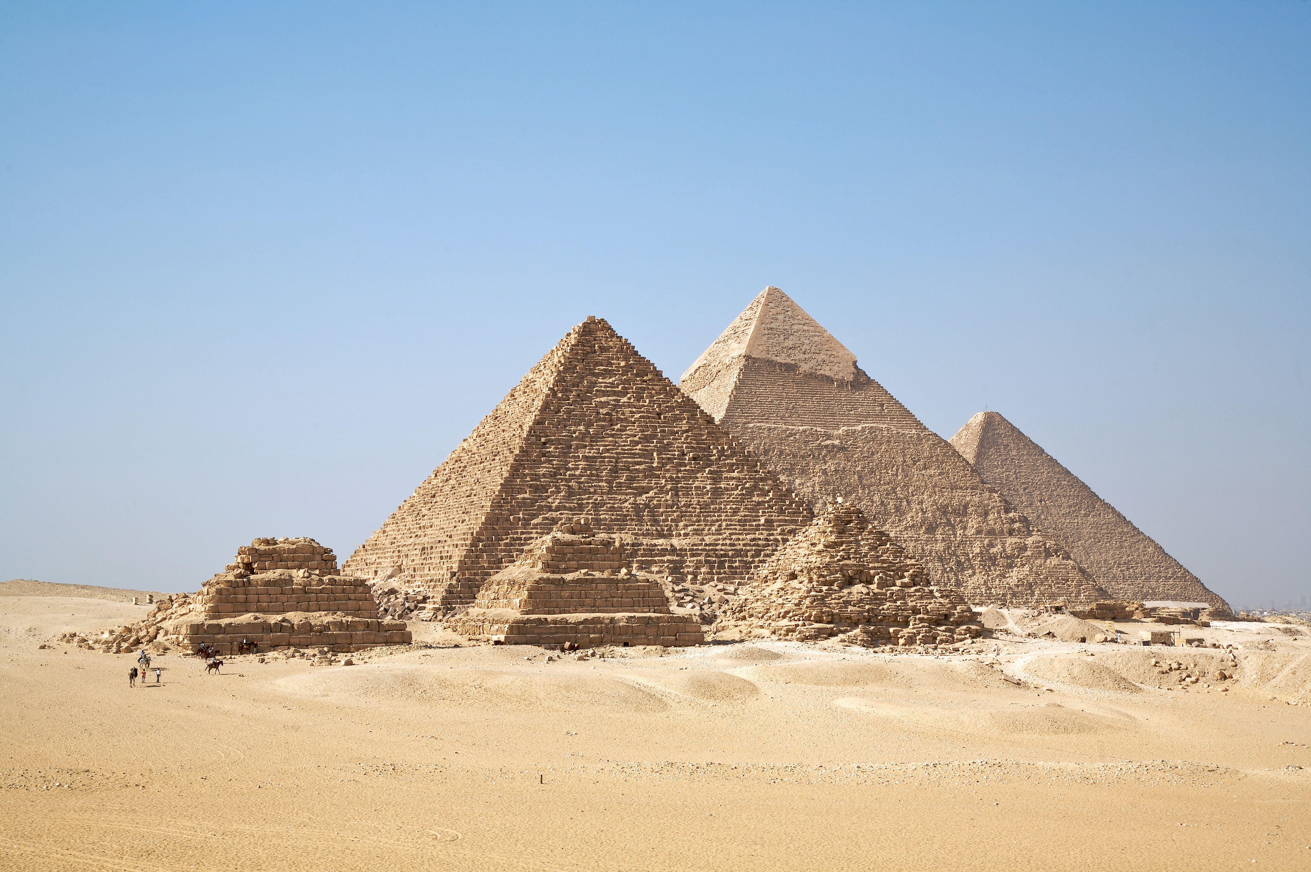 The Giza Necropolis, including the Great Pyramid, is the oldest of the ancient Wonders and the only one still substantially in existence, reflecting the engineering and organizational capabilities of ancient Egyptian society.