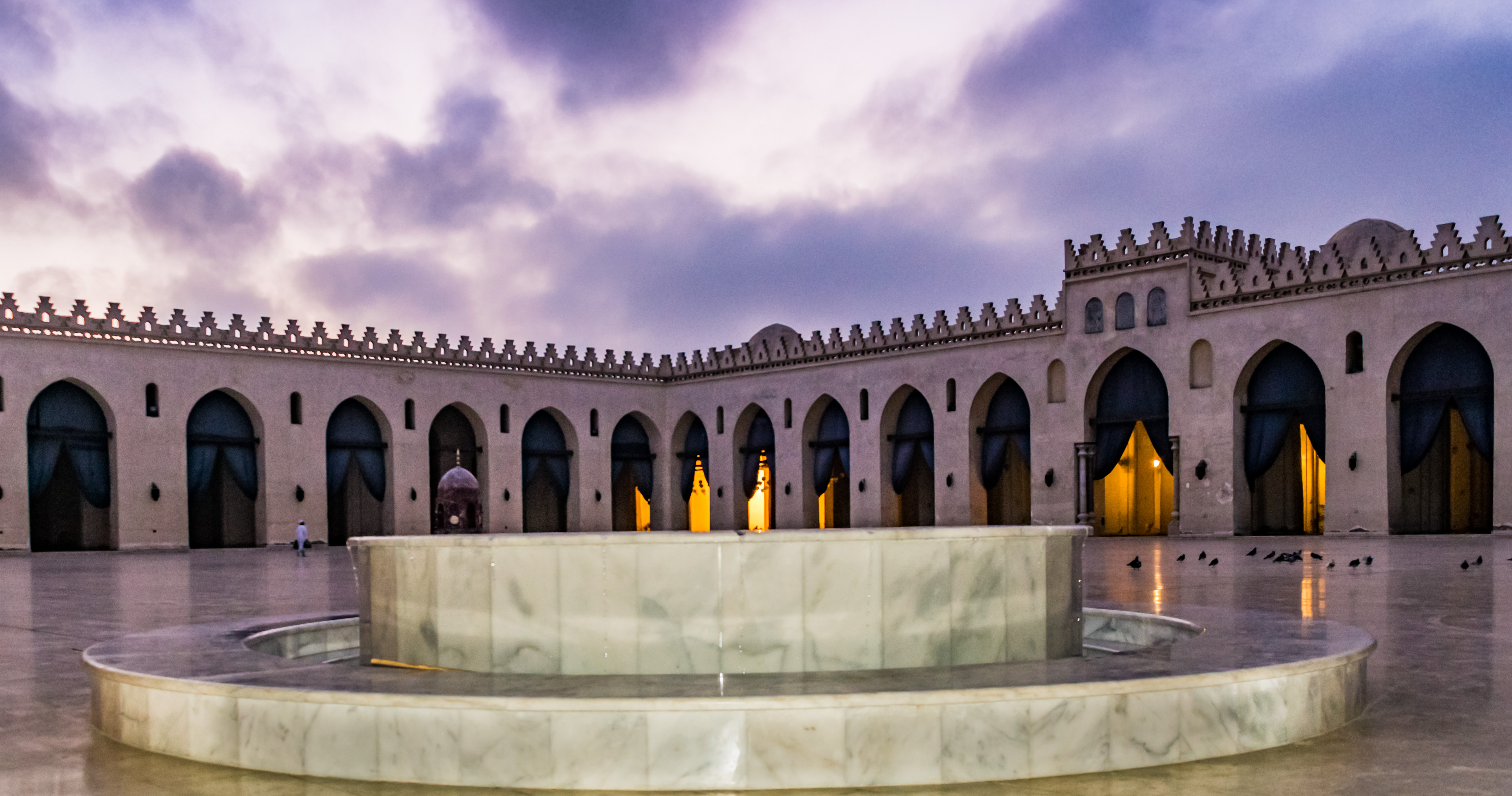 The Al-Hakim Mosque in Cairo, named after Al-Hakim bi-Amr Allah, the sixth Fatimid caliph, as renovated by Dawoodi Bohra. This mosque is a significant monument from the Fatimid era.