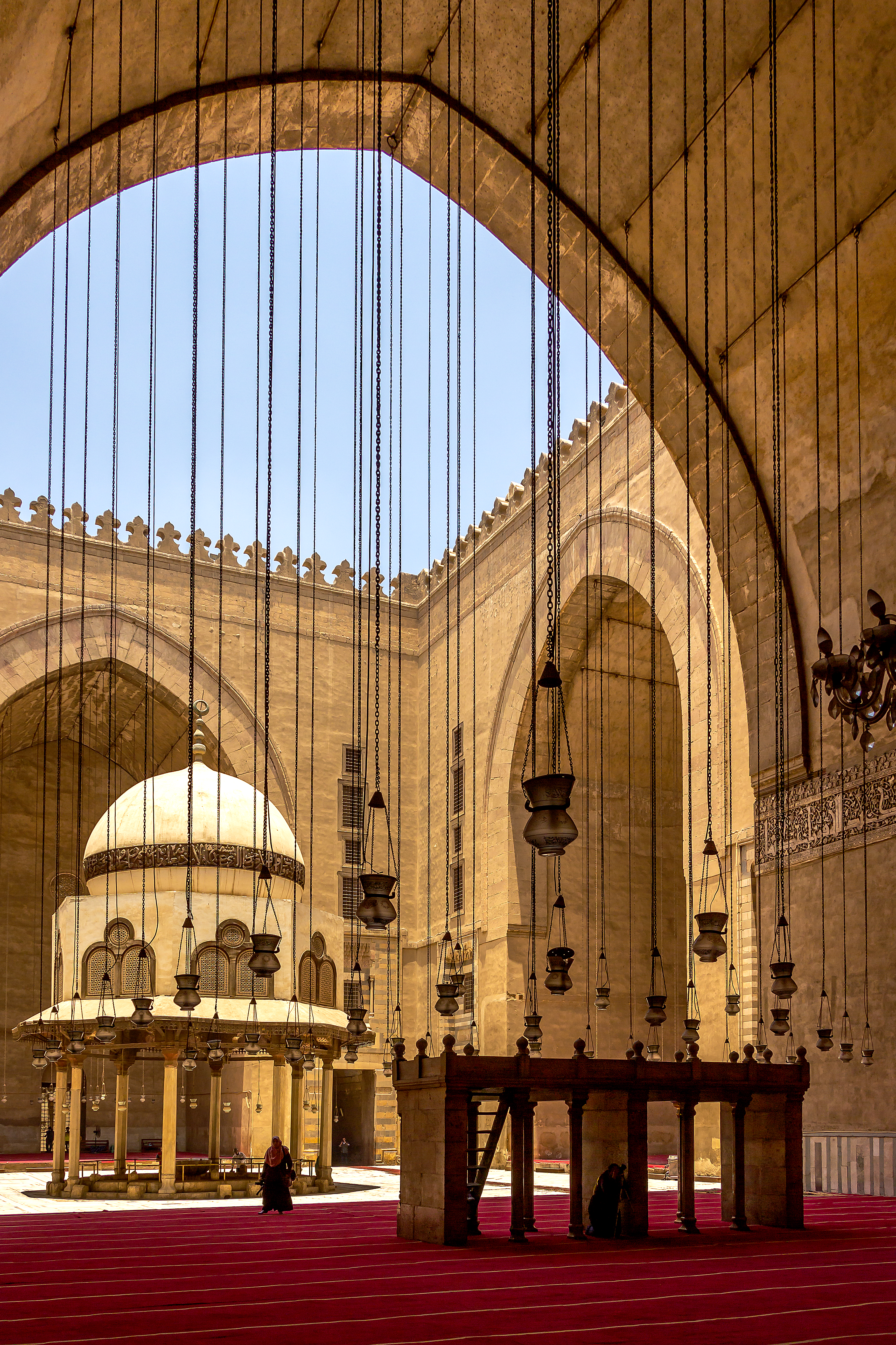 The Mosque-Madrassa of Sultan Hassan in Cairo, a prominent example of Mamluk-era Islamic architecture.