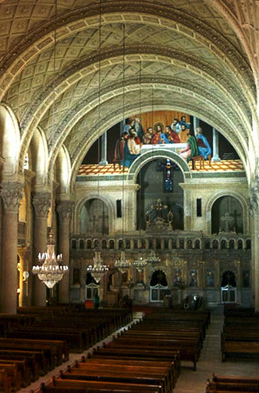 St. Mark Coptic Cathedral in Alexandria, the historic seat of the Coptic Orthodox Church, representing Egypt's significant Christian minority.
