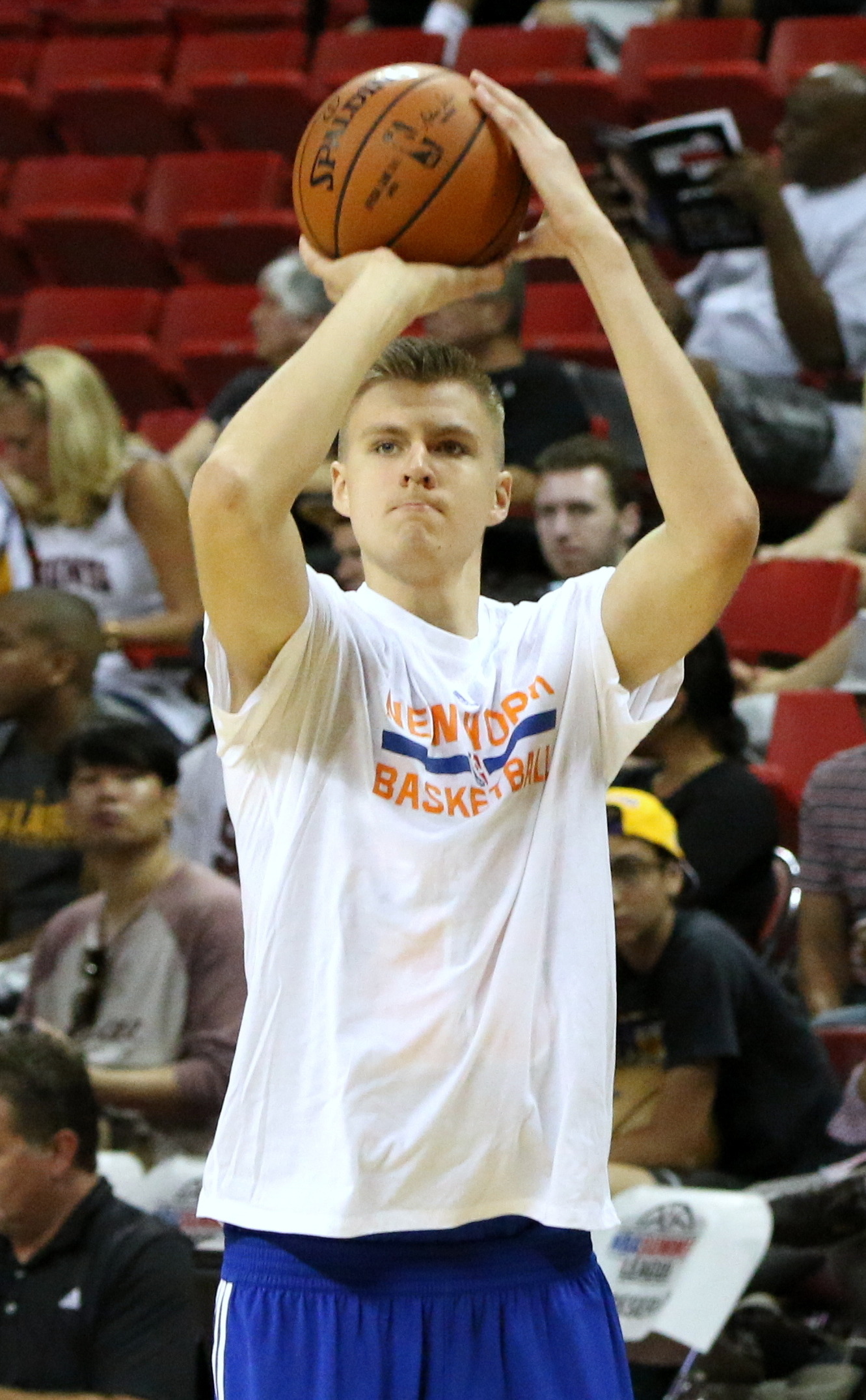 Kristaps Porziņģis, a prominent Latvian basketball player.