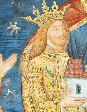 Contemporary depiction of Stephen the Great, Voivode of Moldavia (1457-1504), at Voroneț Monastery. He fought numerous battles to preserve Moldavia's independence.