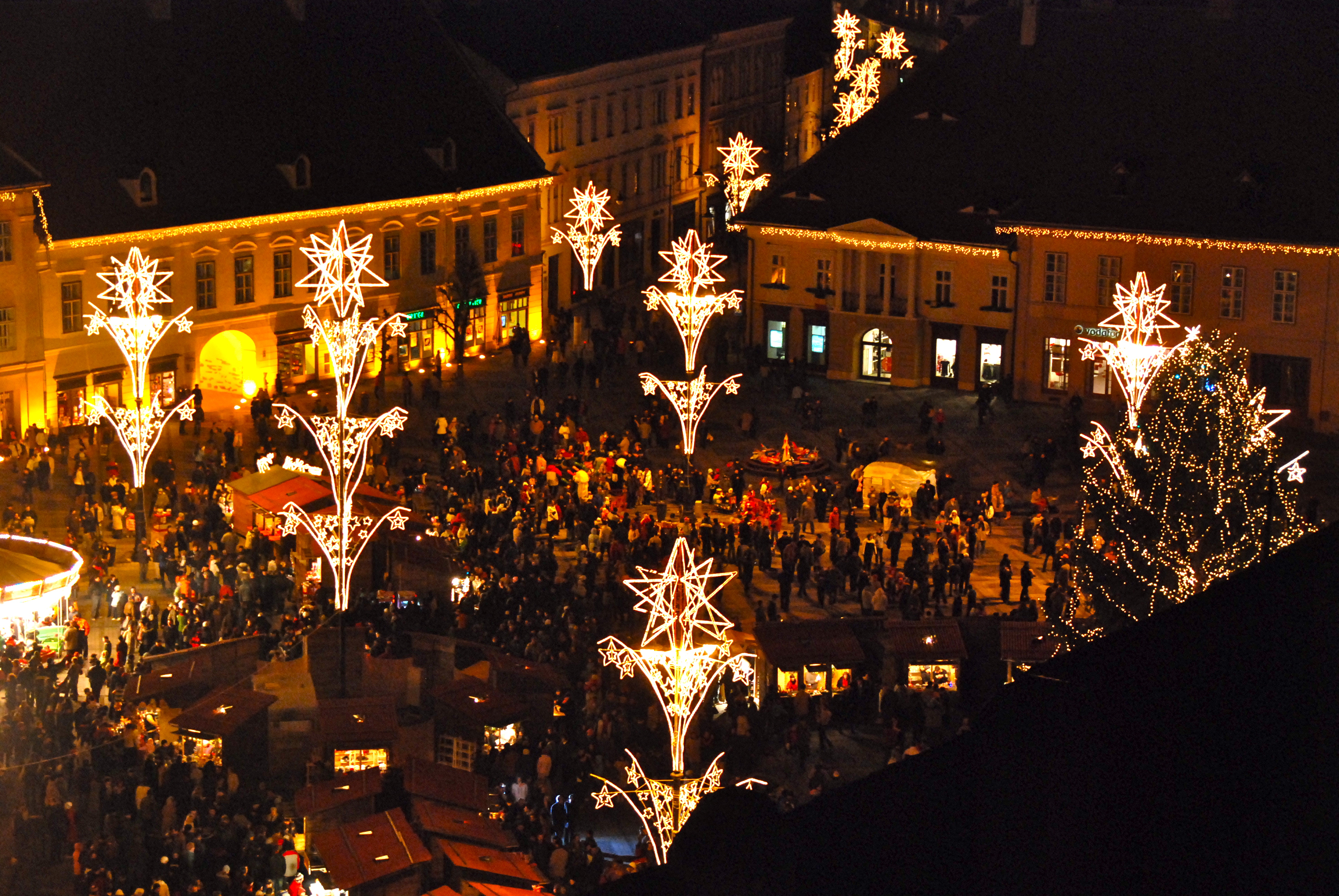 The Christmas market in Sibiu is one of Romania's most famous, attracting visitors with its festive atmosphere and traditional crafts.