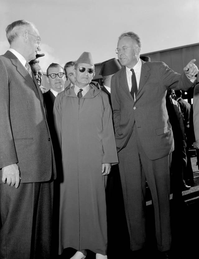 King Mohammed V during a visit to the United States in 1957