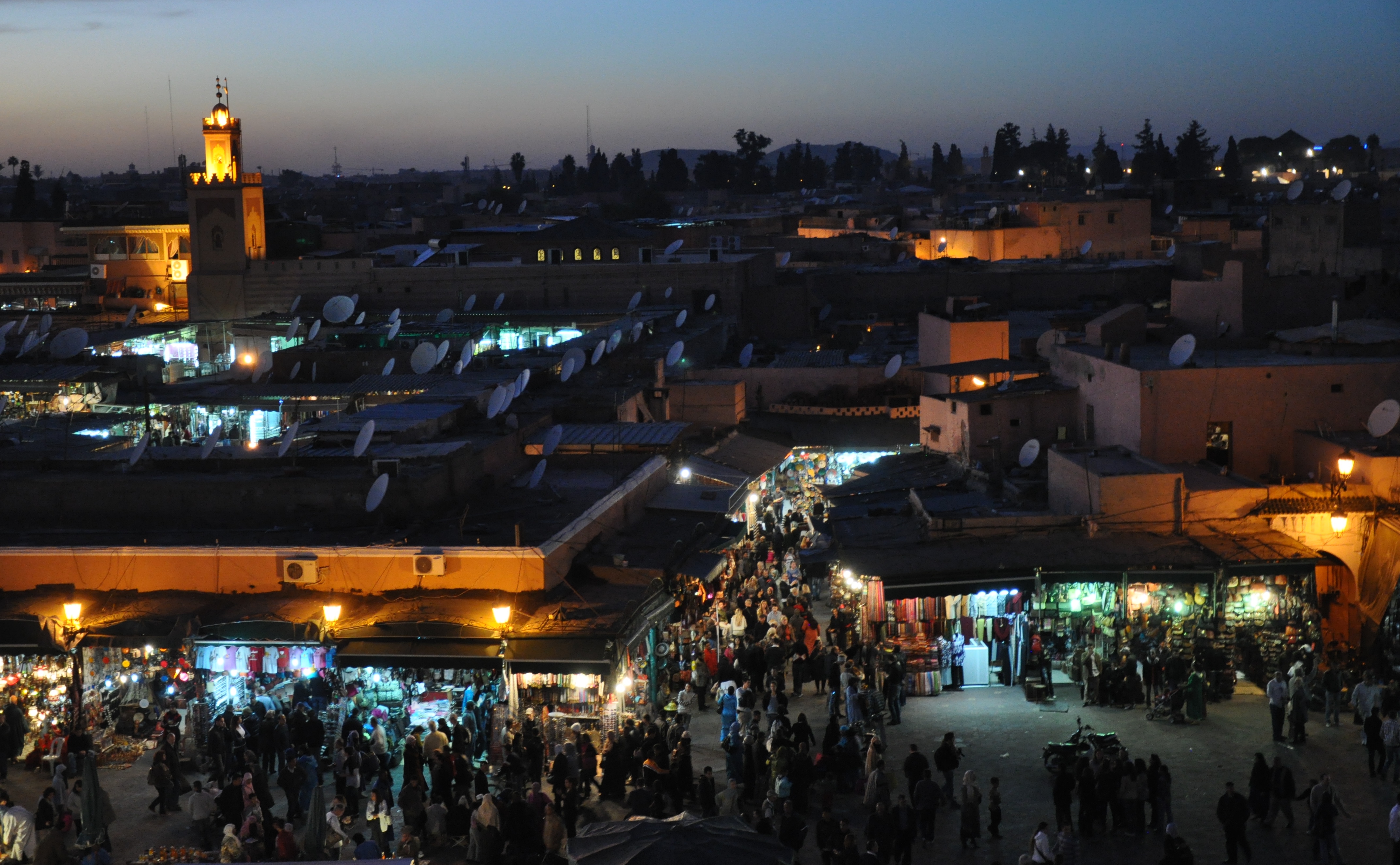 The Jemaa el-Fnaa in Marrakech