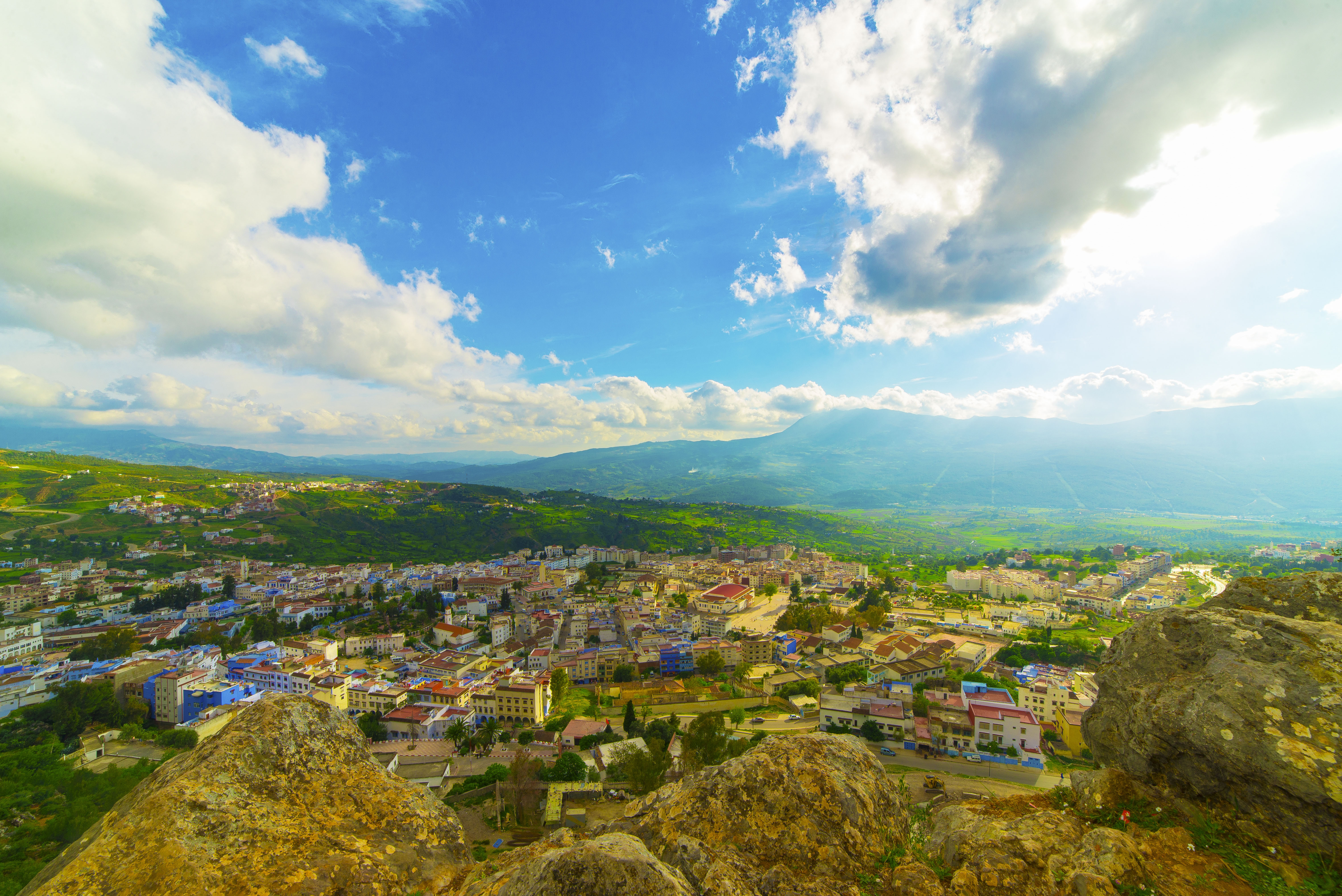 Aerial view of Chefchaouen