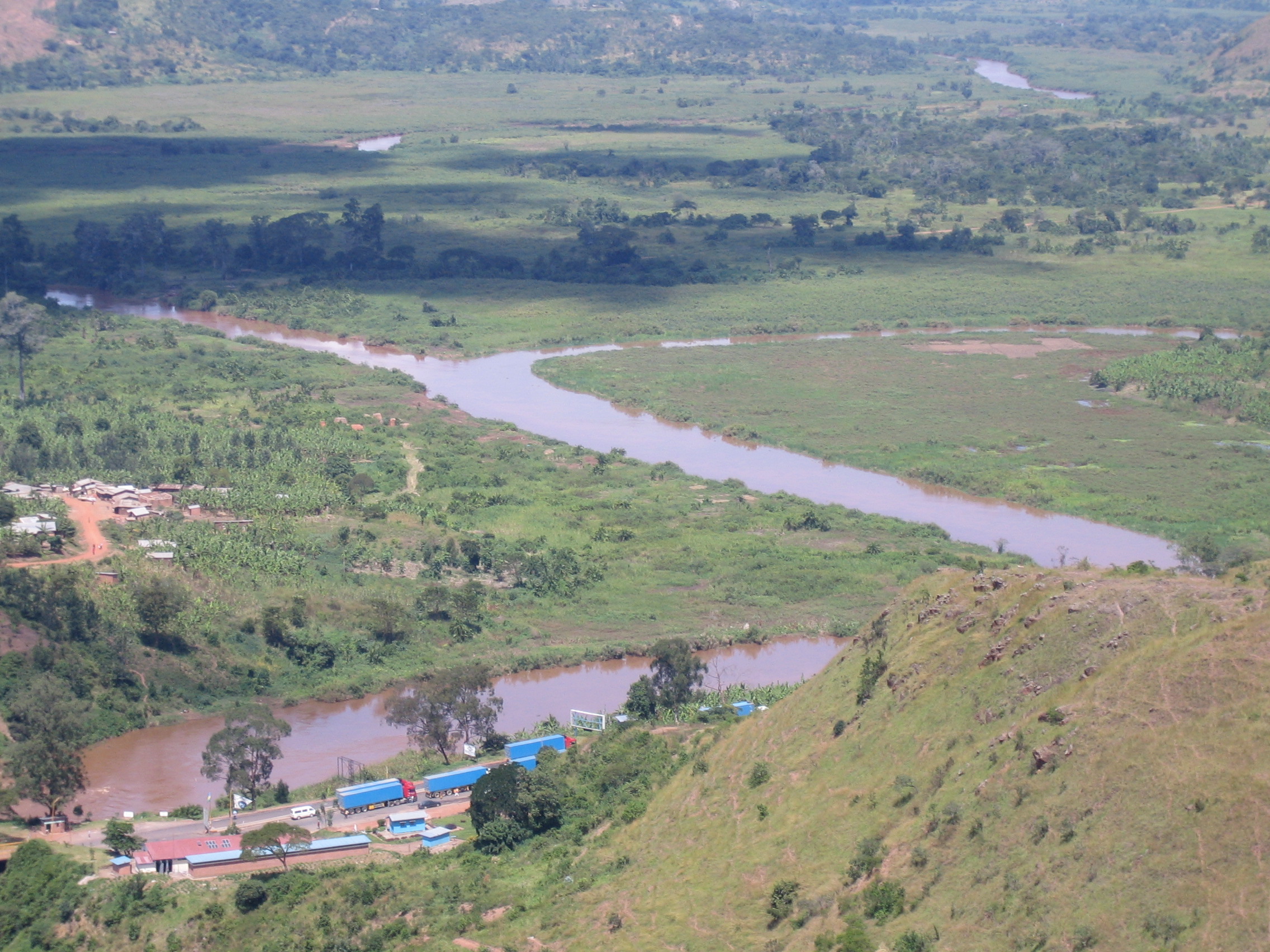 Pertemuan Sungai Kagera dan Sungai Ruvubu, sebahagian daripada hulu Sungai Nil.