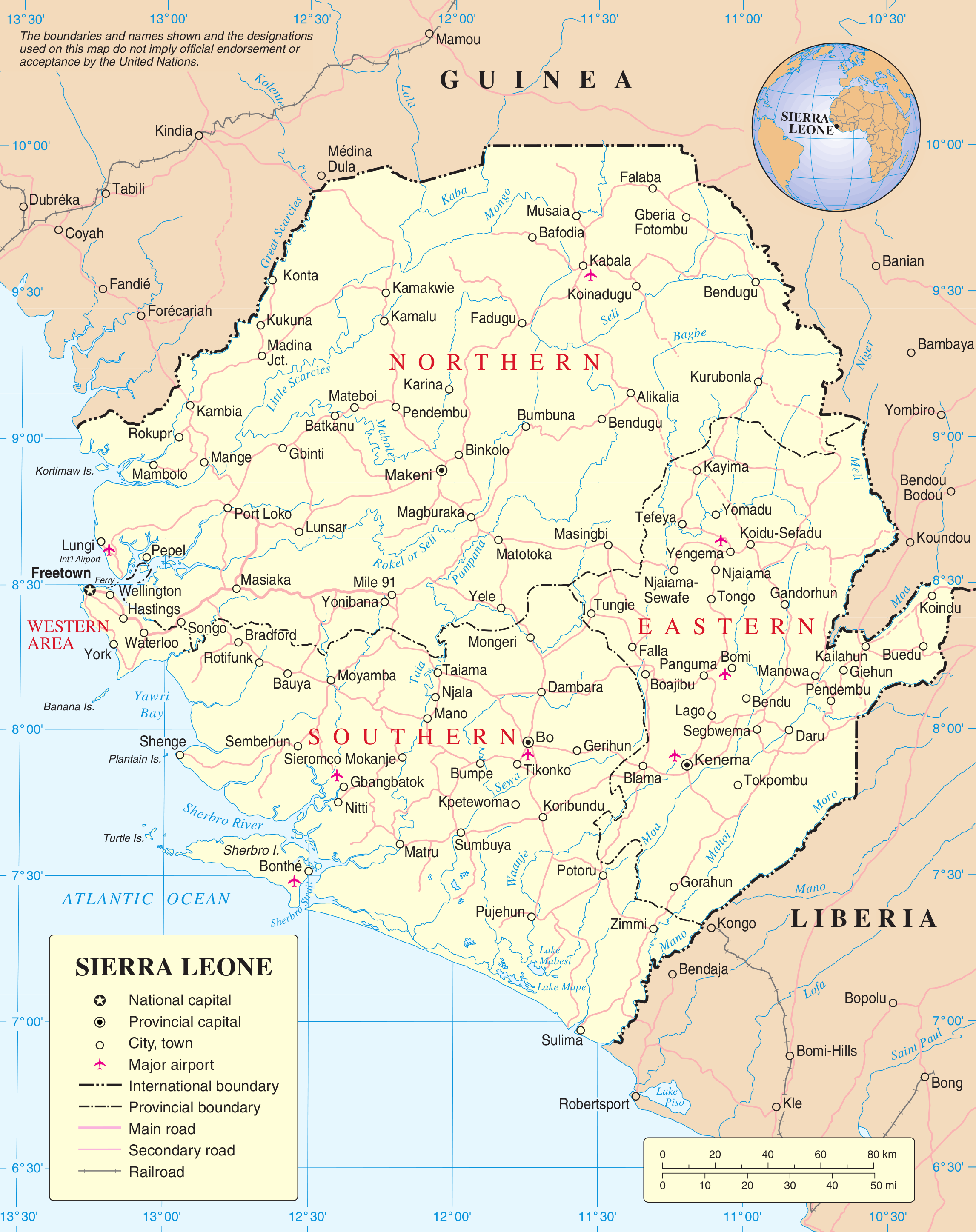Peta Sierra Leone