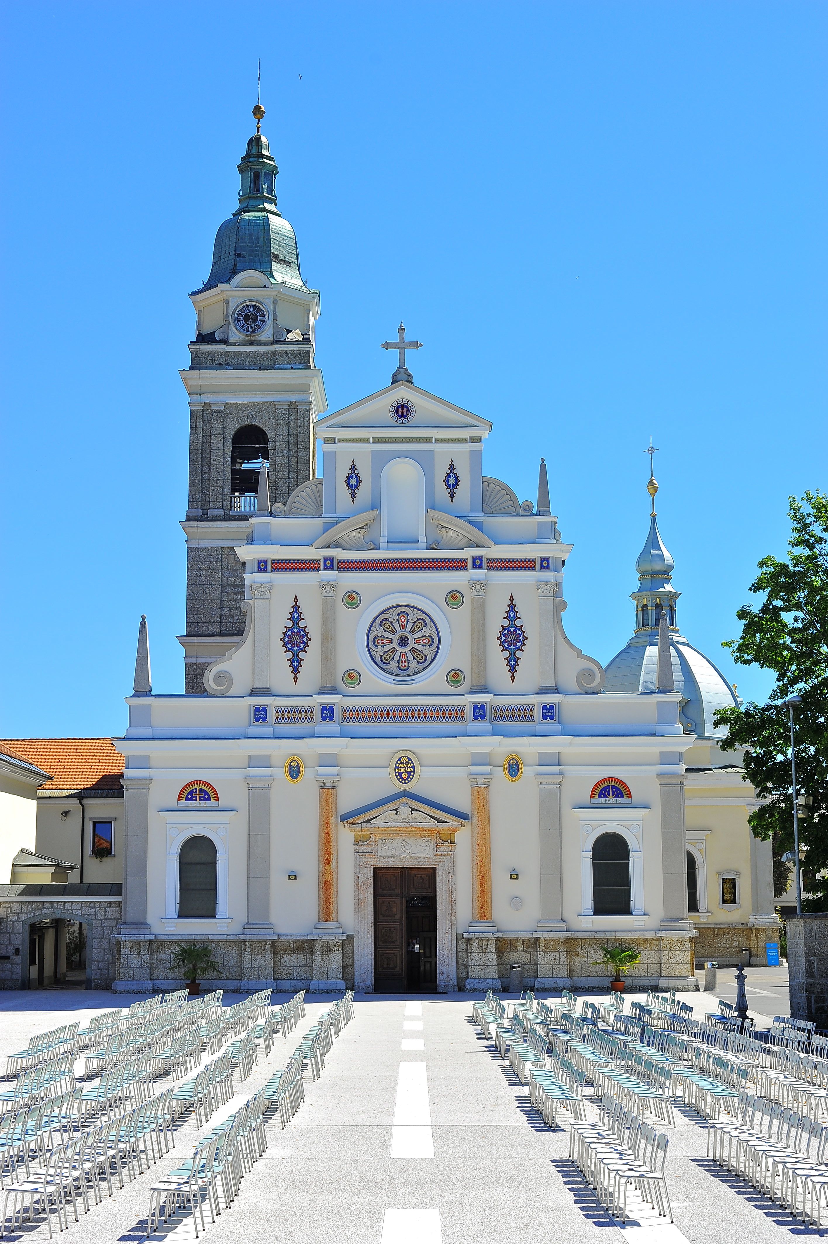 The National Shrine Mary Help of Christians at Brezje is a major Catholic pilgrimage site.
