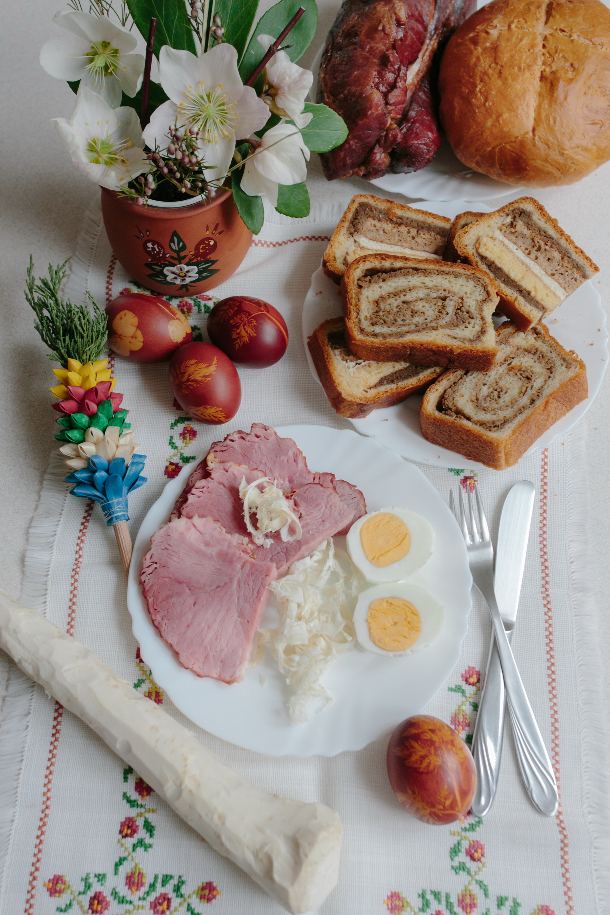 Potica (a nut roll) is a traditional Slovenian pastry, often served during Easter and other holidays.