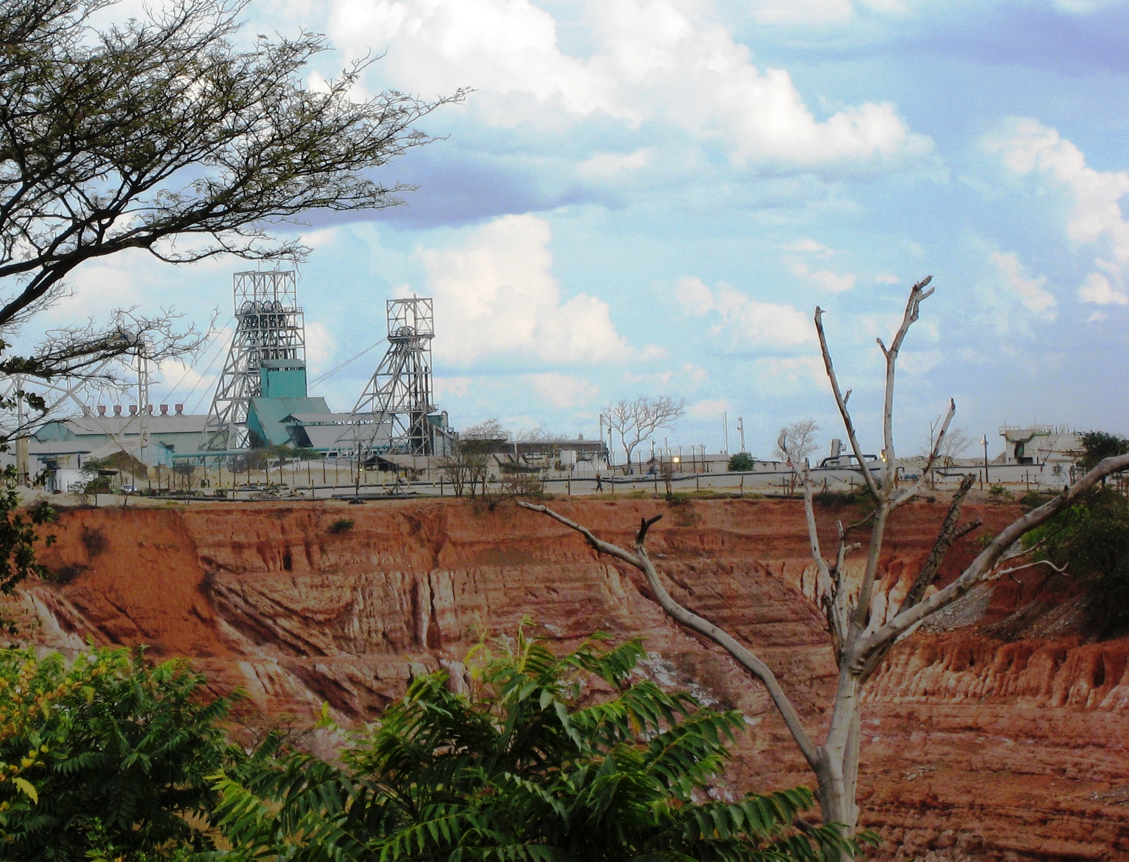 Lombong tembaga terbuka Nkana utama, Kitwe.