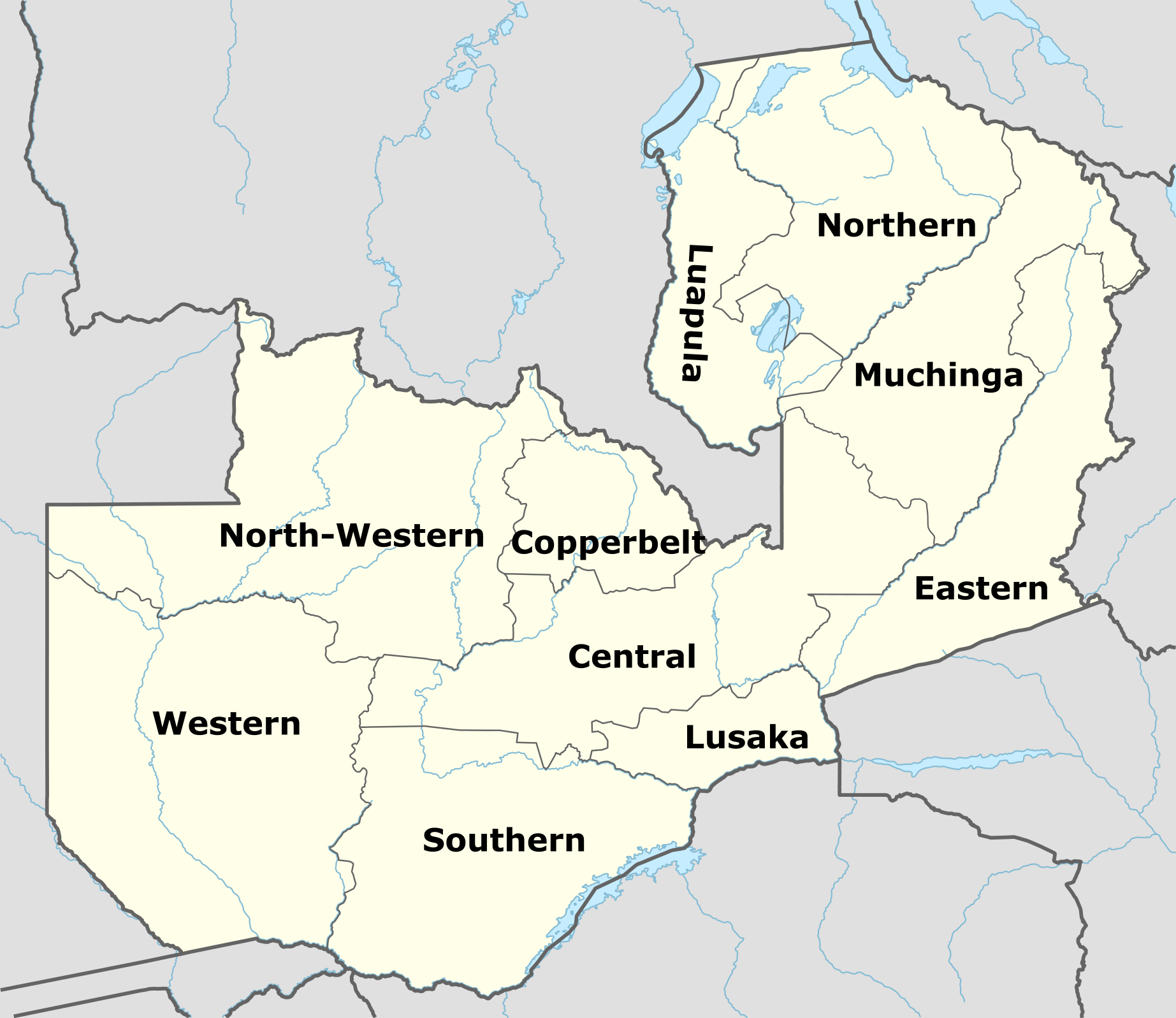 Wilayah-wilayah di Zambia