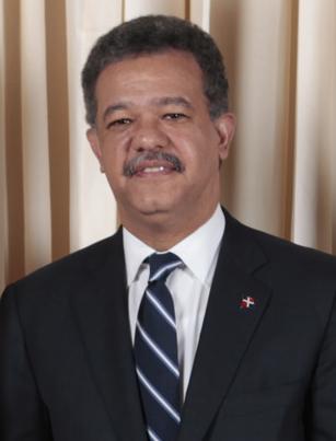 Leonel Fernández, president from 1996-2000 and 2004-2012, associated with economic growth and technological modernization, but also facing corruption allegations.
