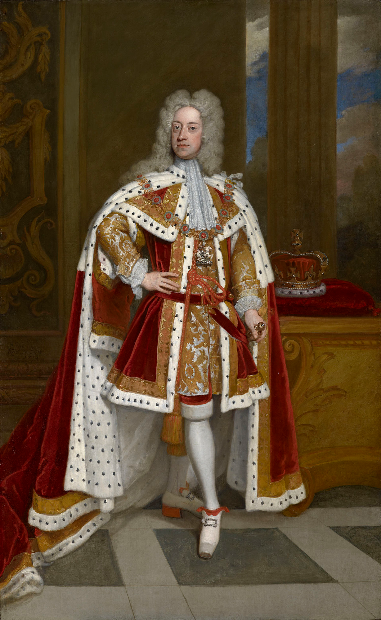 Potret George II saat menjabat Pangeran Wales oleh Godfrey Kneller, tahun 1716.