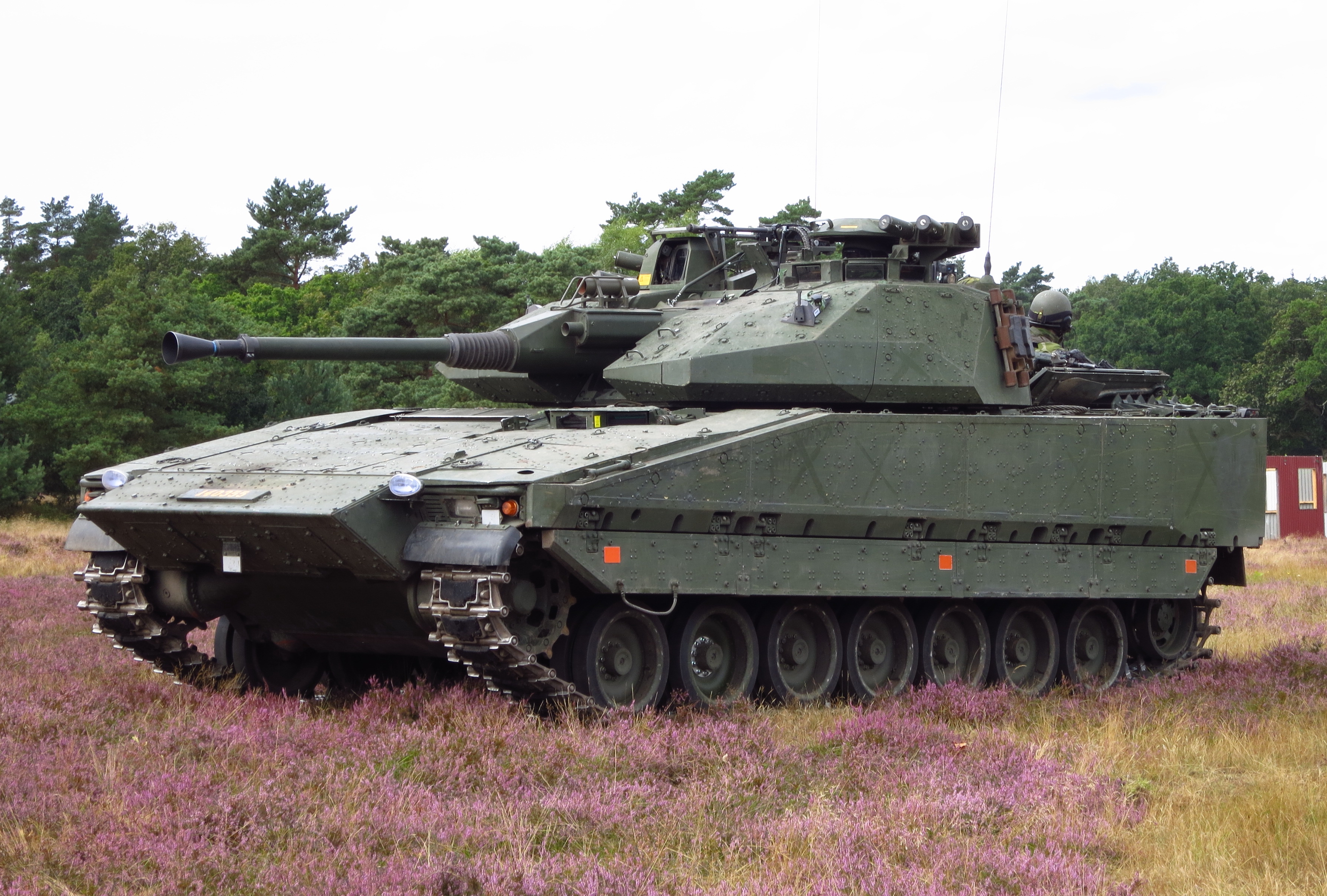 The CV90 infantry fighting vehicle, produced and used by Sweden.