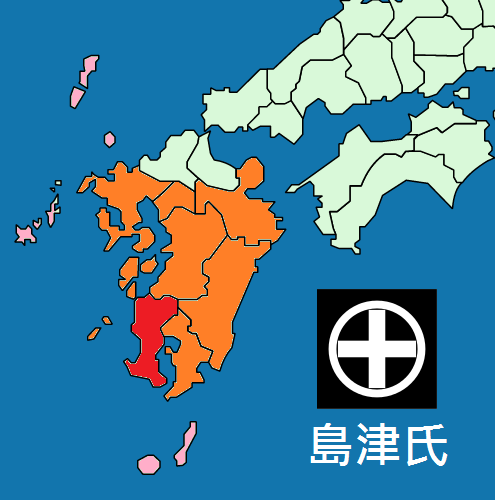 센고쿠 시대 시마즈 가문의 최대 영토, 1586년