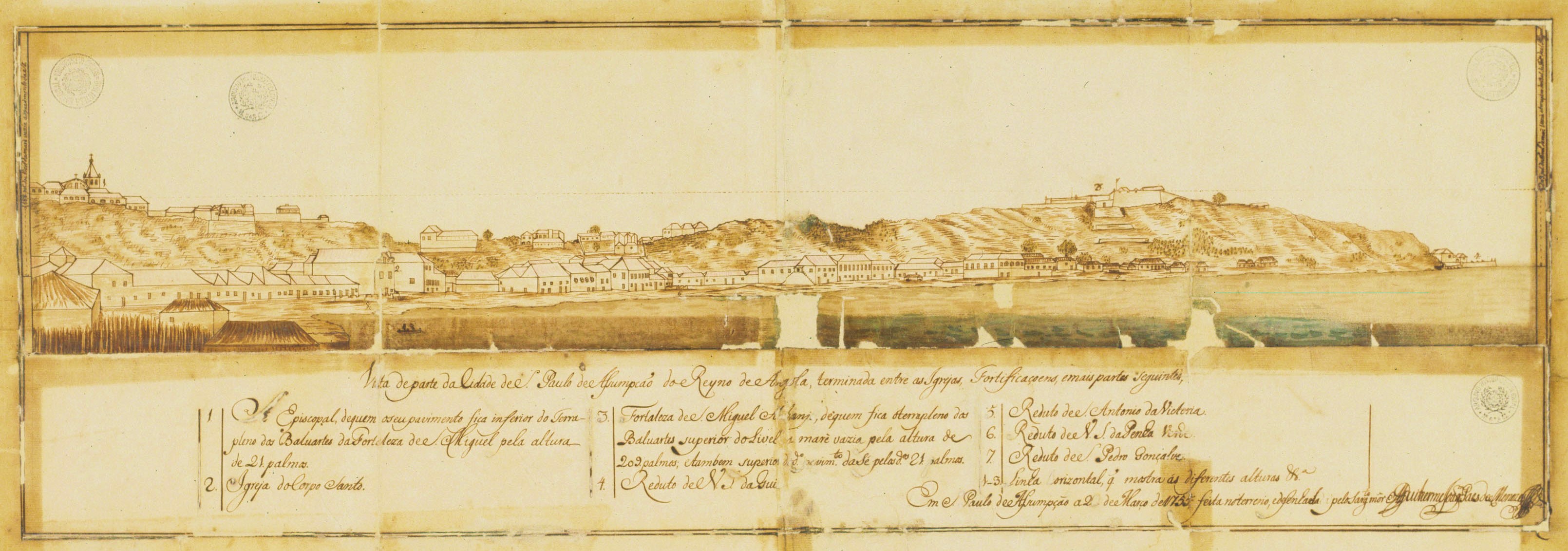 Depiction of Luanda from 1755.