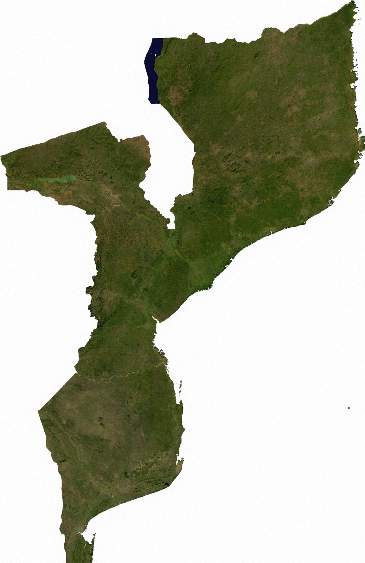 Ảnh vệ tinh Mozambique.