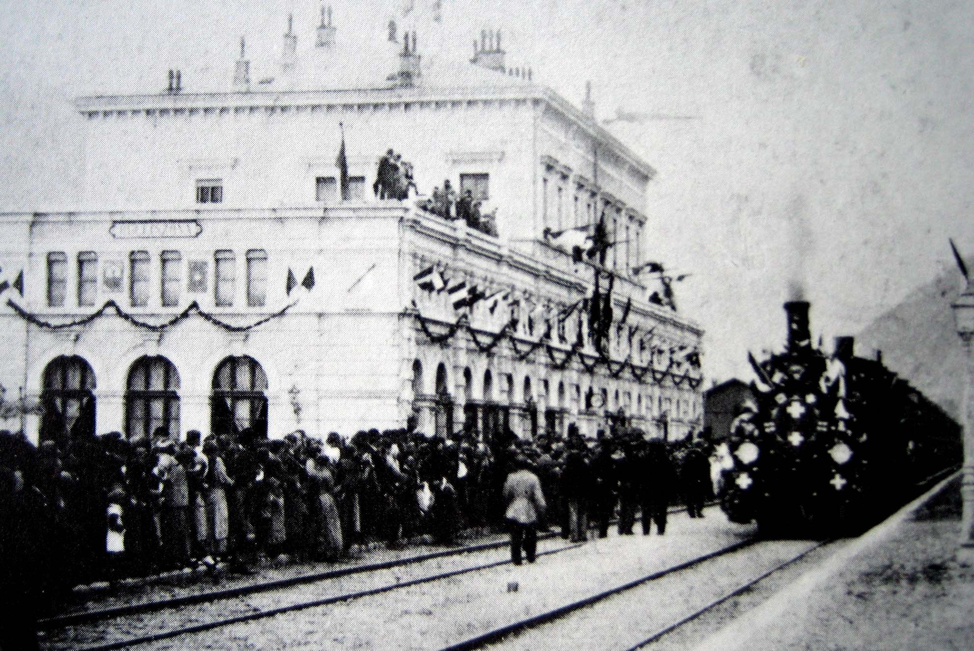 1882年、当時世界最長であったゴッタルド鉄道トンネルの開通式。このトンネルは南部のティチーノ州を結んだ。