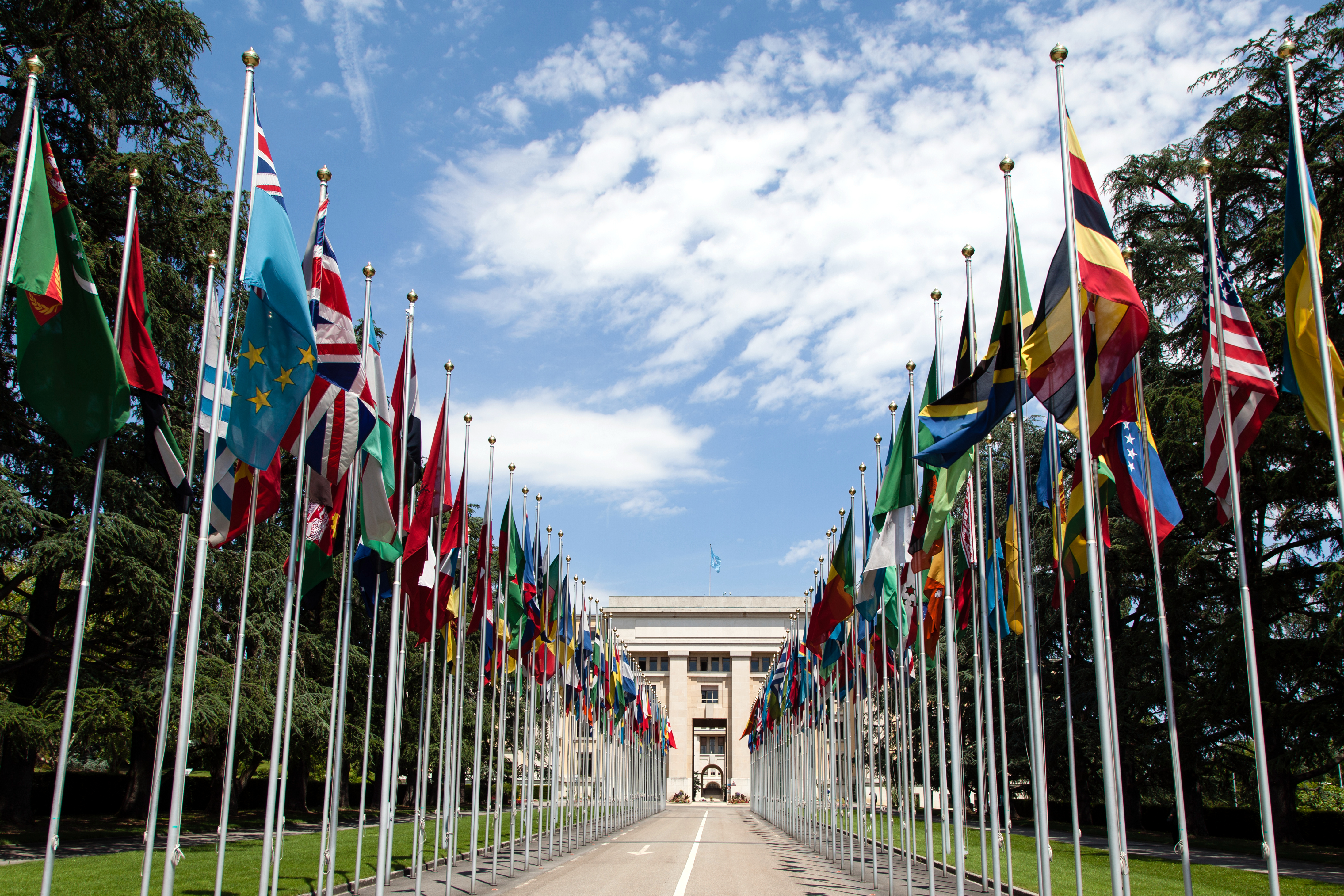 The Palace of Nations, the European headquarters of the United Nations in Geneva.