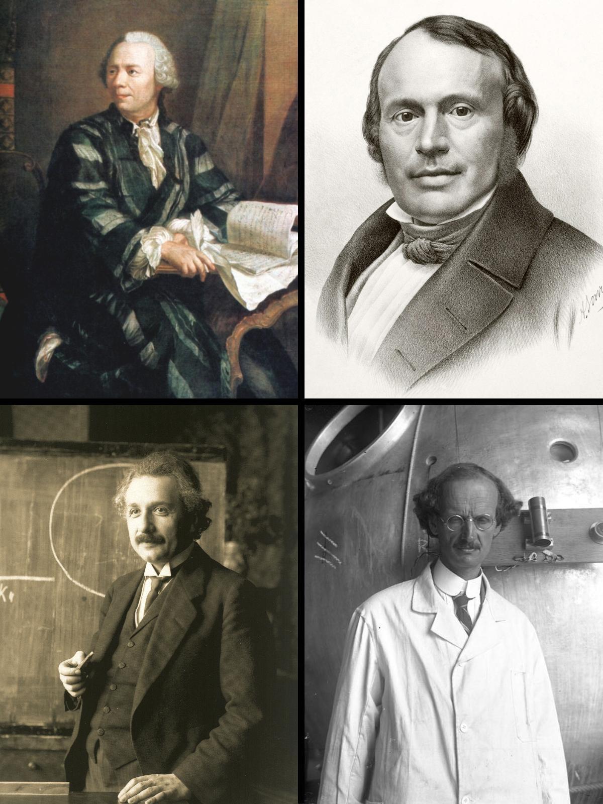 Một số nhà khoa học Thụy Sĩ có vai trò quan trọng: Leonhard Euler (toán học), Louis Agassiz (băng hà học), Auguste Piccard (hàng không học), Albert Einstein (vật lý).