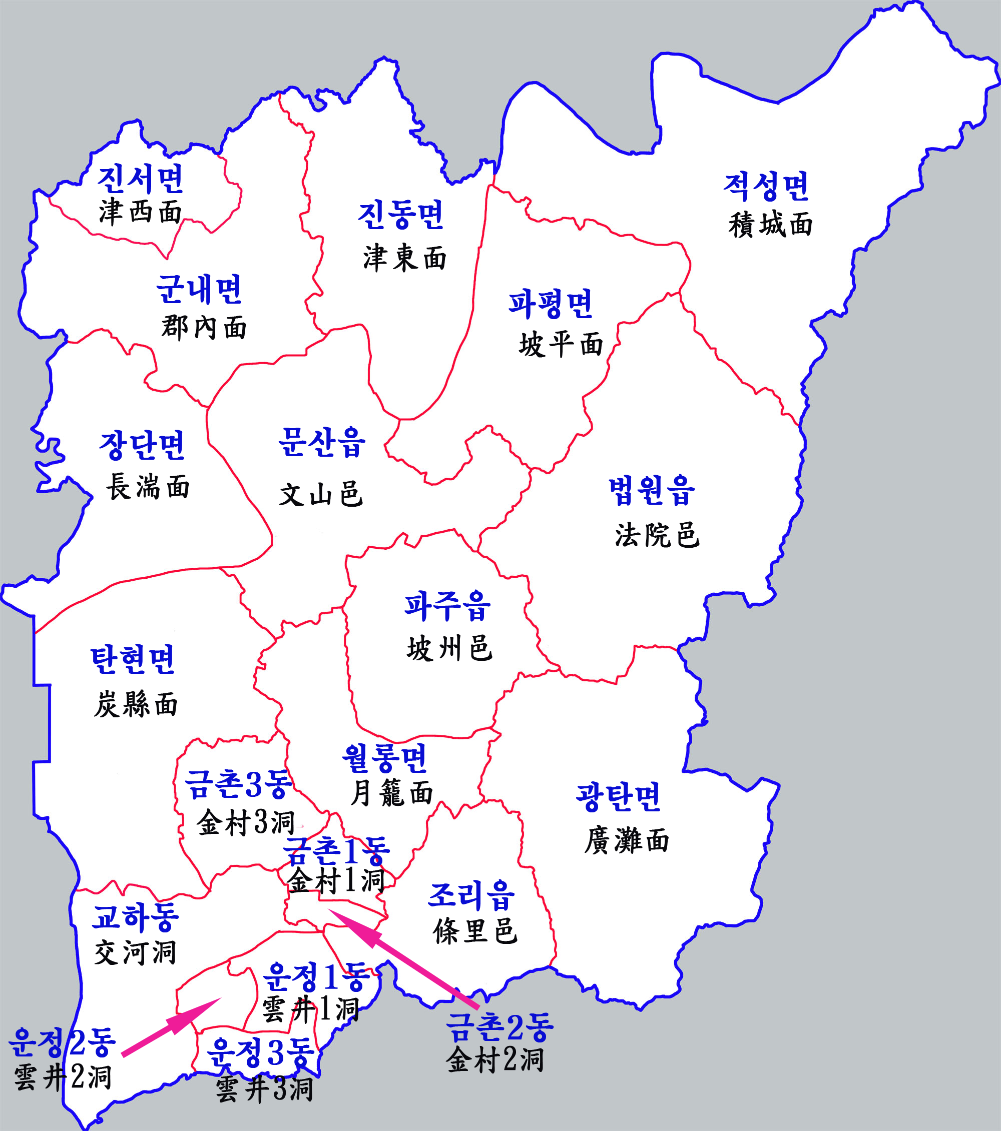 파주시 지도