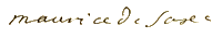 모리츠 폰 작센 서명