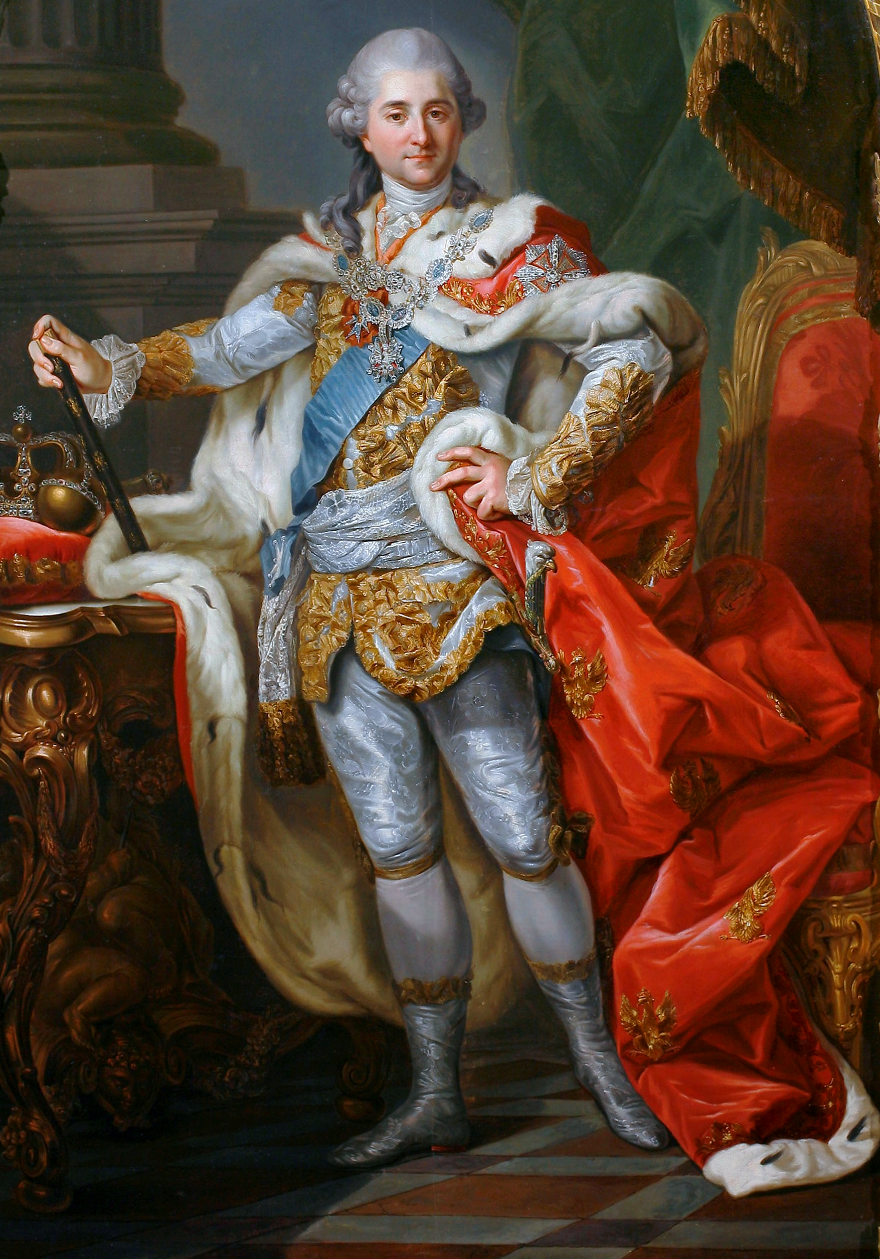 Stanisław II Augustus, the last King of Poland, reigned from 1764 until his abdication on 25 November 1795