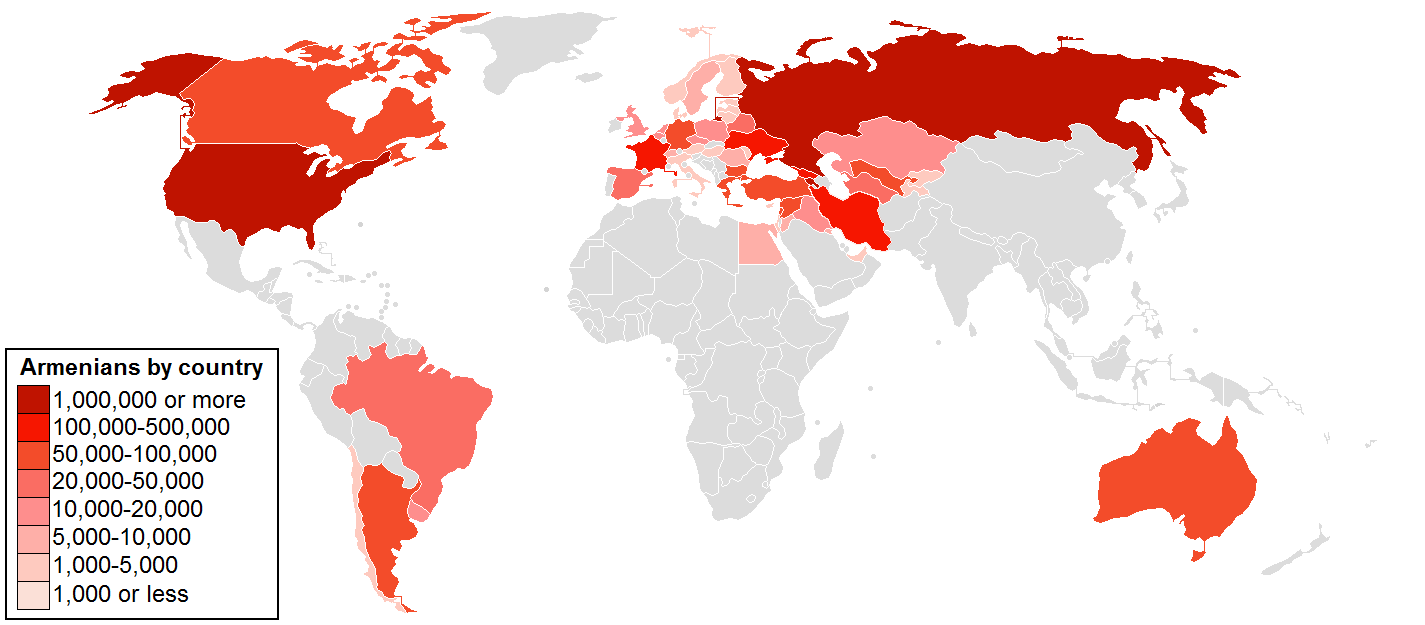 Populasi Armenia di seluruh dunia