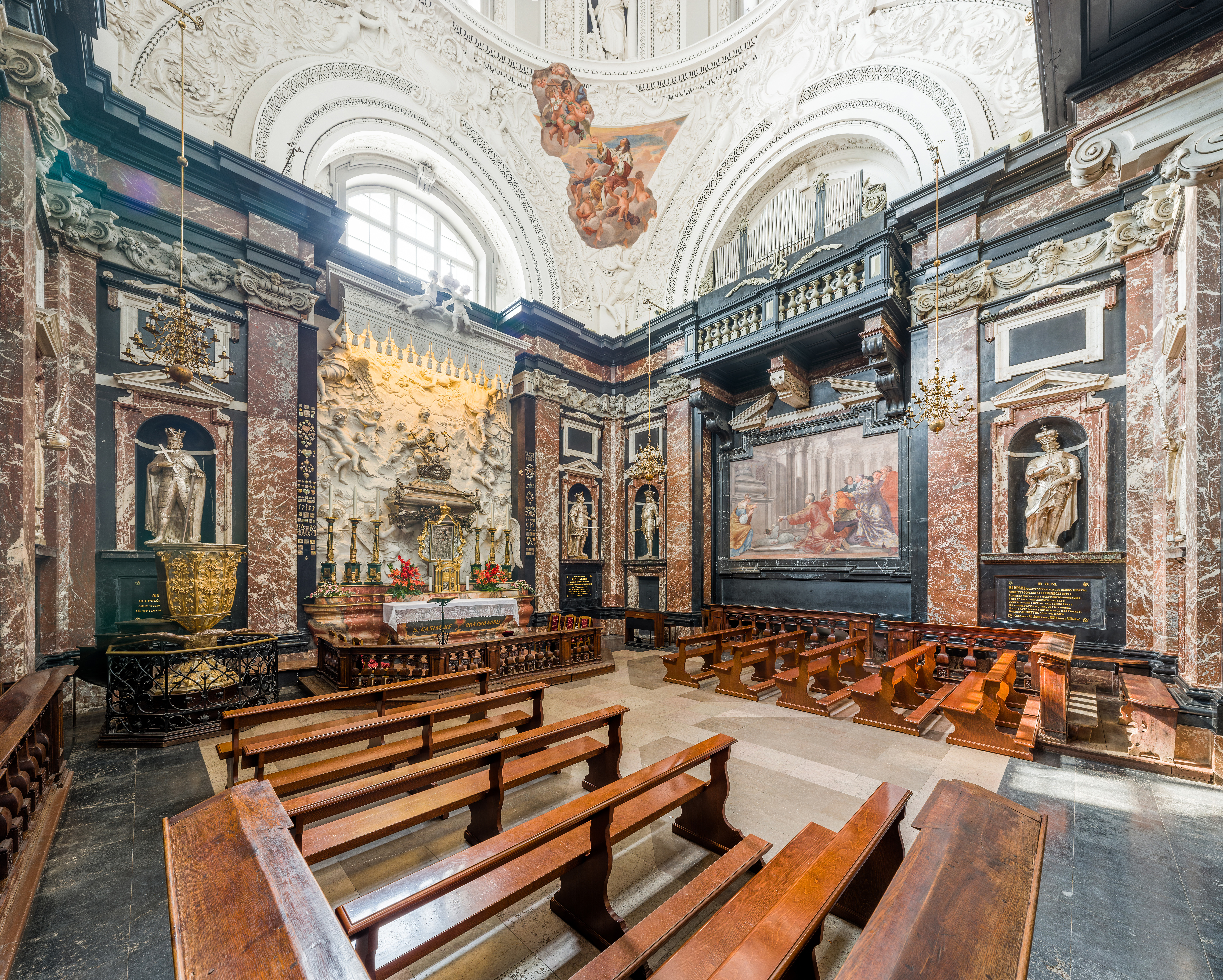 The Chapel of Saint Casimir within Vilnius Cathedral, housing the sarcophagus of Saint Casimir, the patron saint of Lithuania and Lithuanian youth.