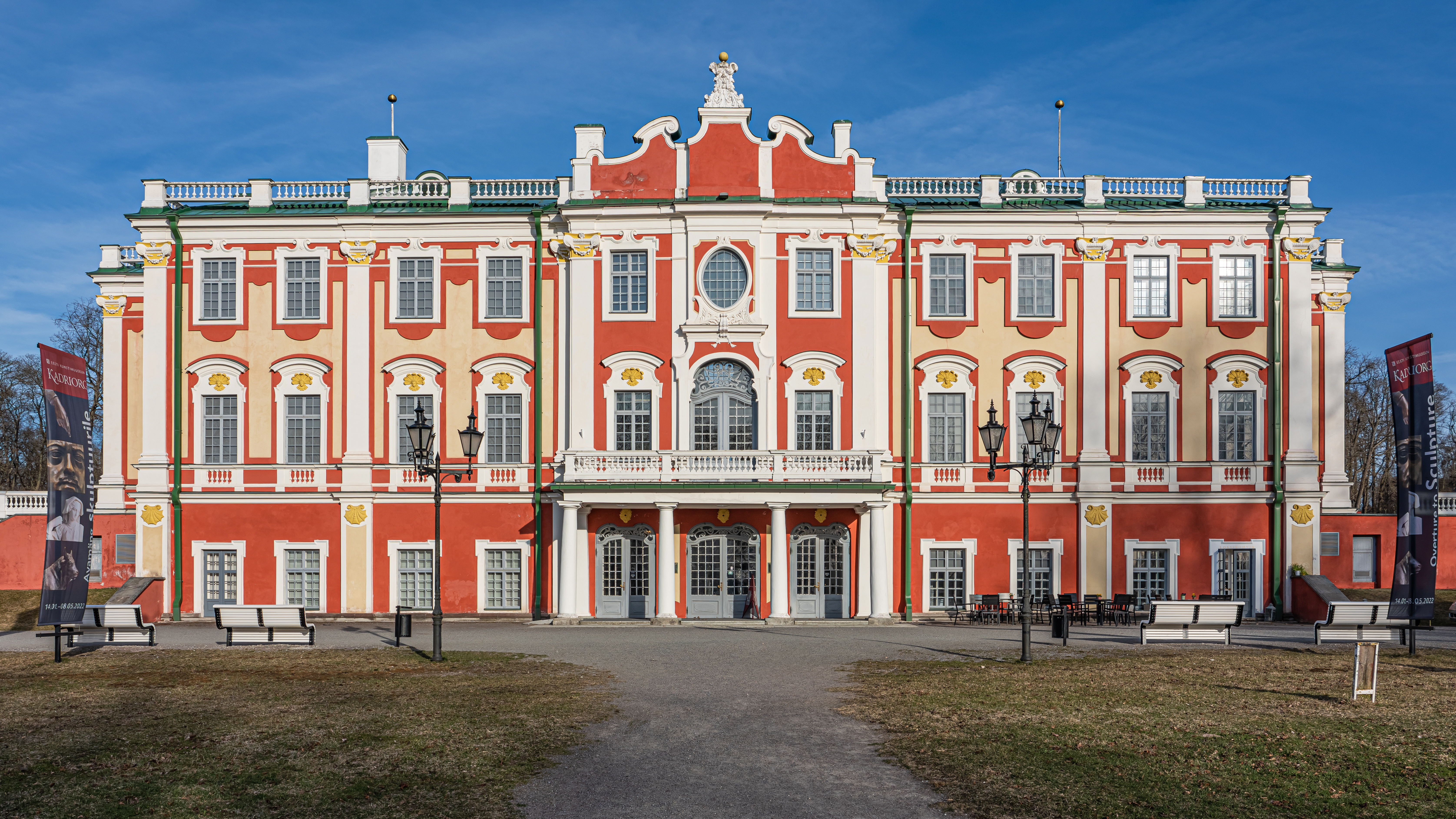 Kadriorg Palace in Tallinn, built by Peter the Great for his wife Catherine I after Russia's conquest of Estonia during the Great Northern War, symbolizing the shift to Russian imperial rule.