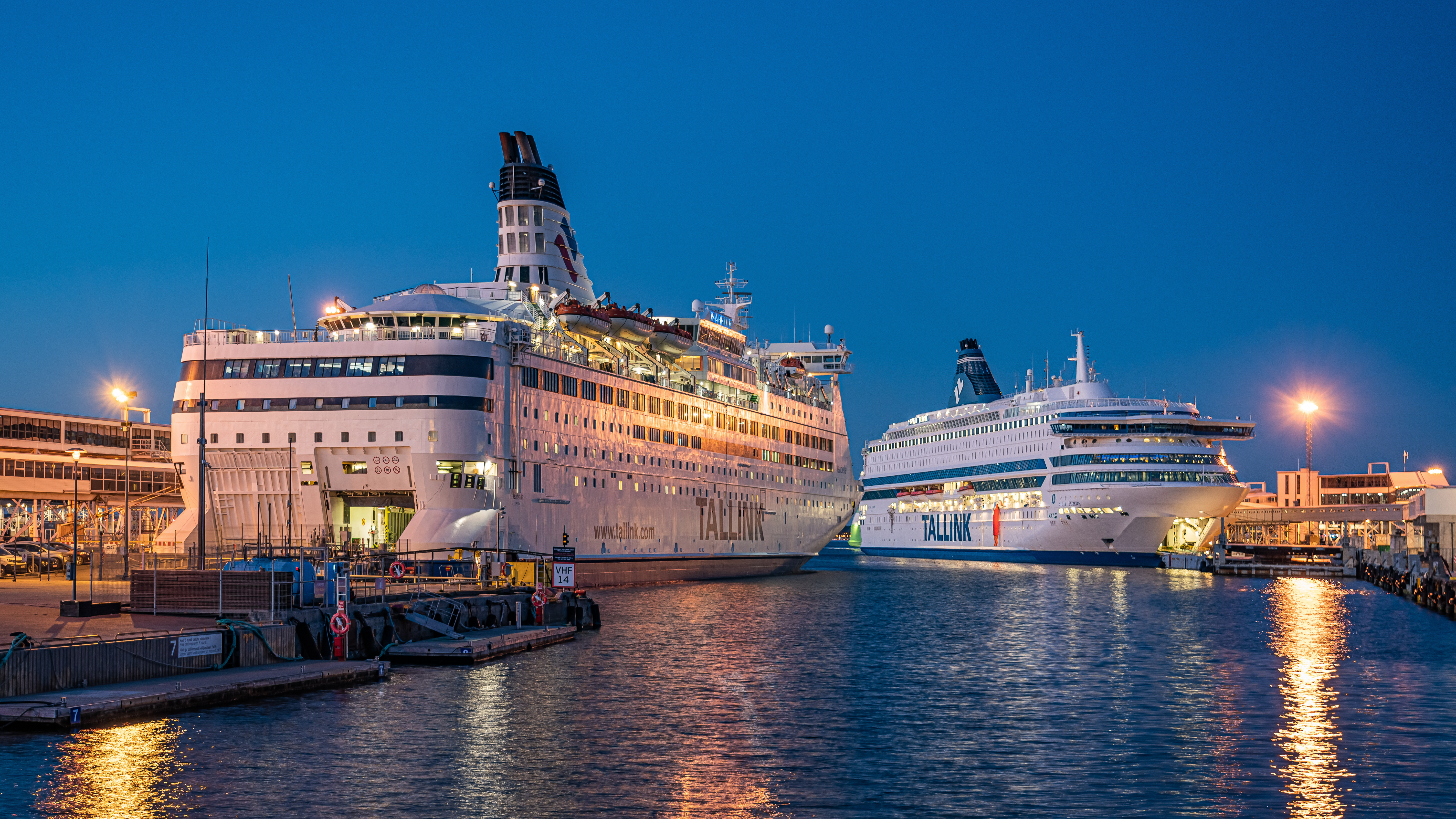 Tallink cruiseferries at the Port of Tallinn connect Estonia to neighboring Finland and Sweden, facilitating both passenger travel and cargo transport.