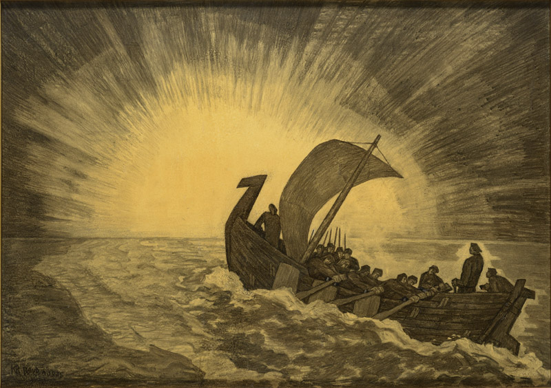 Kristjan Raud, Hành trình của Kalevipoeg về phương Bắc, 1935, Bảo tàng Nghệ thuật Estonia