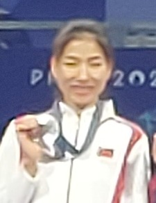 2024년 하계 올림픽 시상식 당시의 궈칭