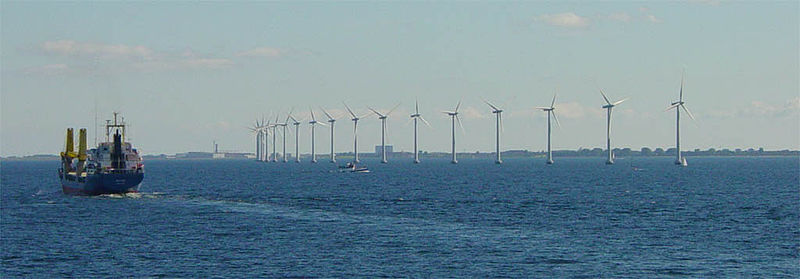 Middelgrunden, an offshore wind farm near Copenhagen, exemplifies Denmark's leadership in wind power.