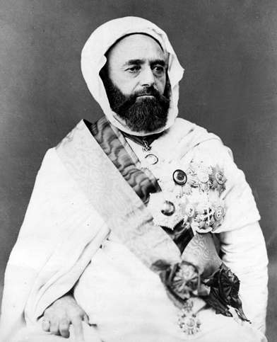 Emir Abdelkader, pemimpin pemberontak Aljazair melawan pemerintahan kolonial Prancis, 1865