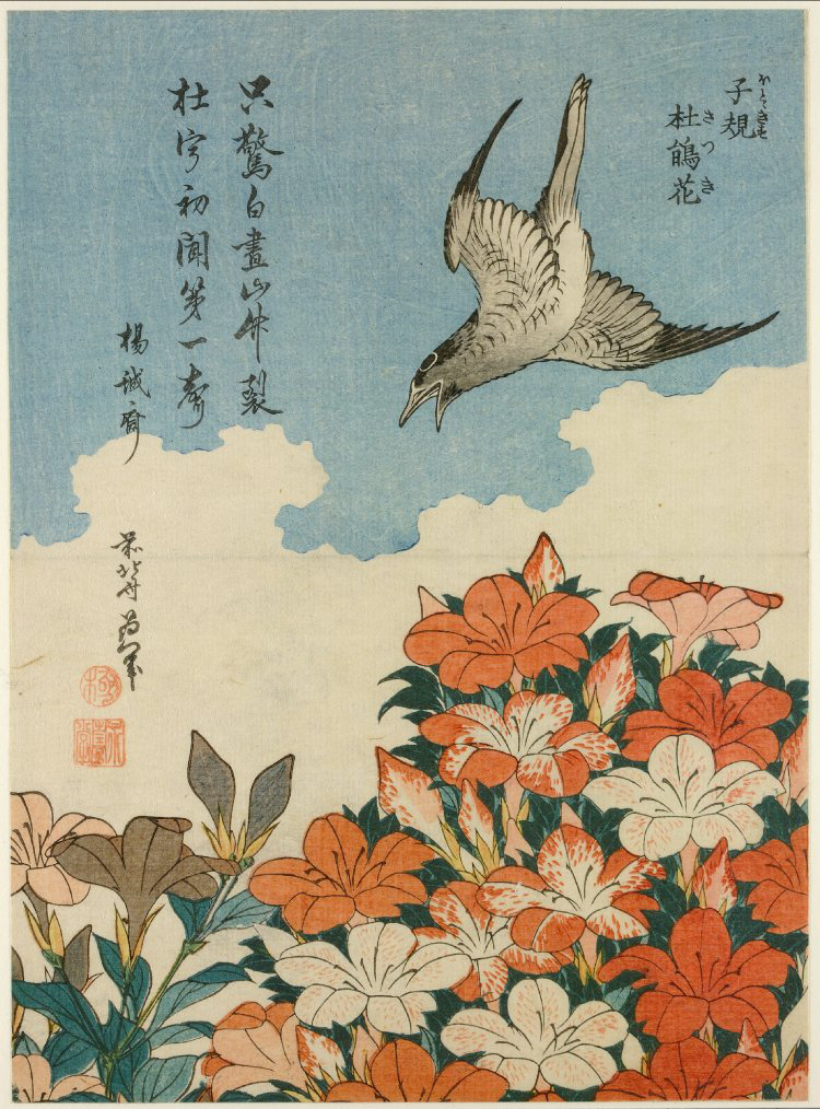 Cuckoo and Azaleas, 1834, from the Small Flower series
