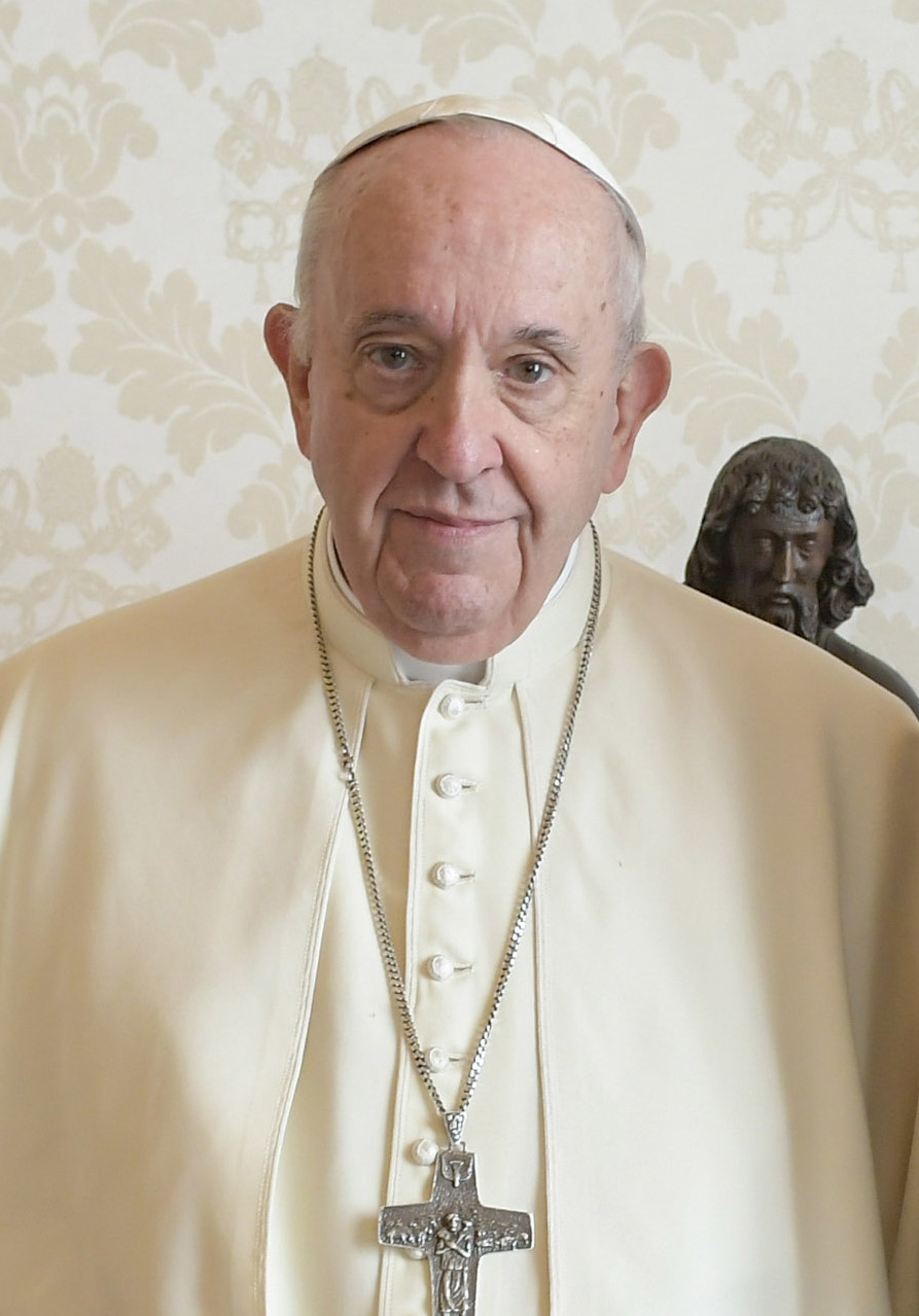Pope Francis in Vatican City, 2021. He is the current Head of State and Government.