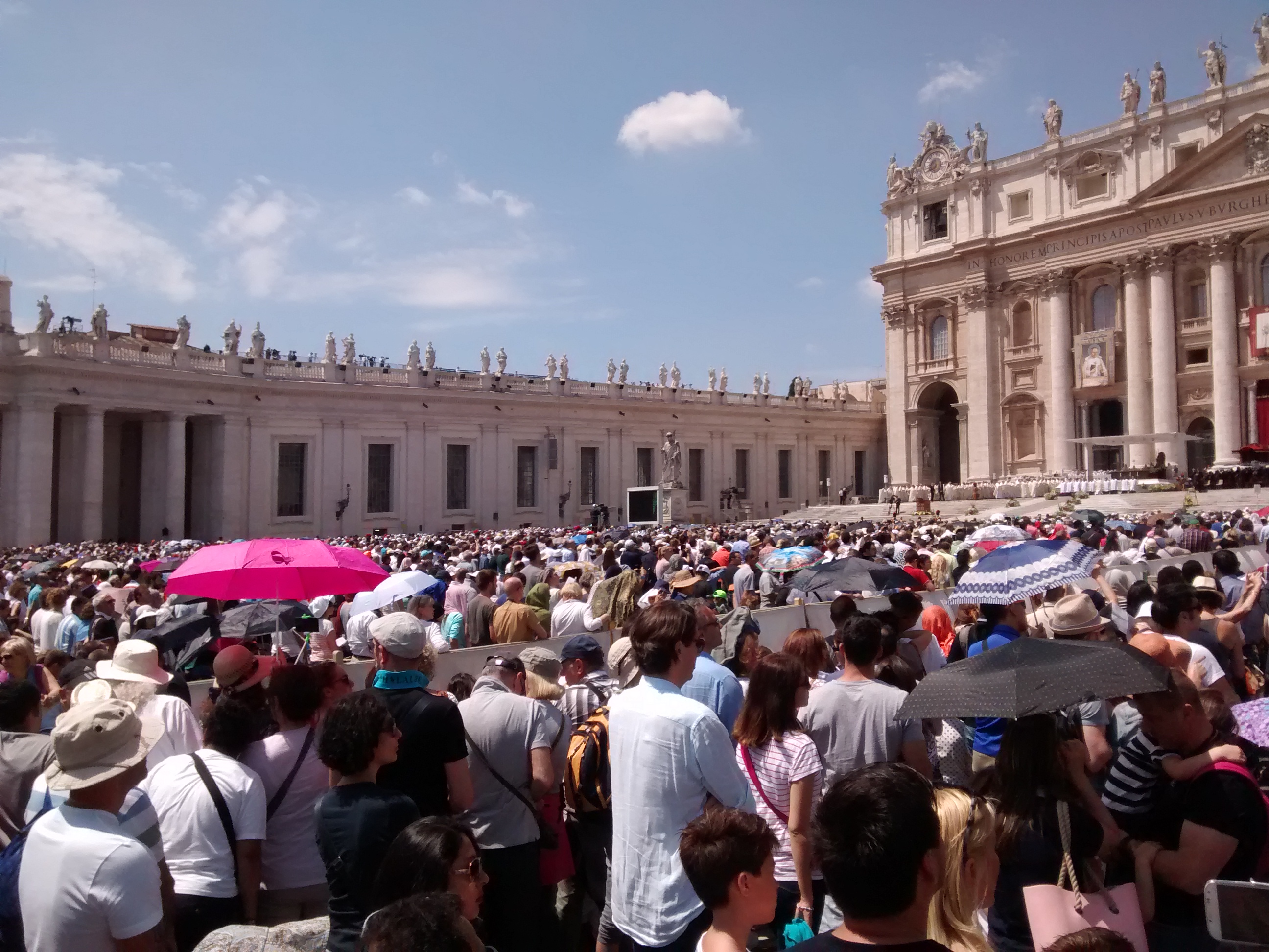 The crowds of tourists in St. Peter's Square are a common target for pickpockets.