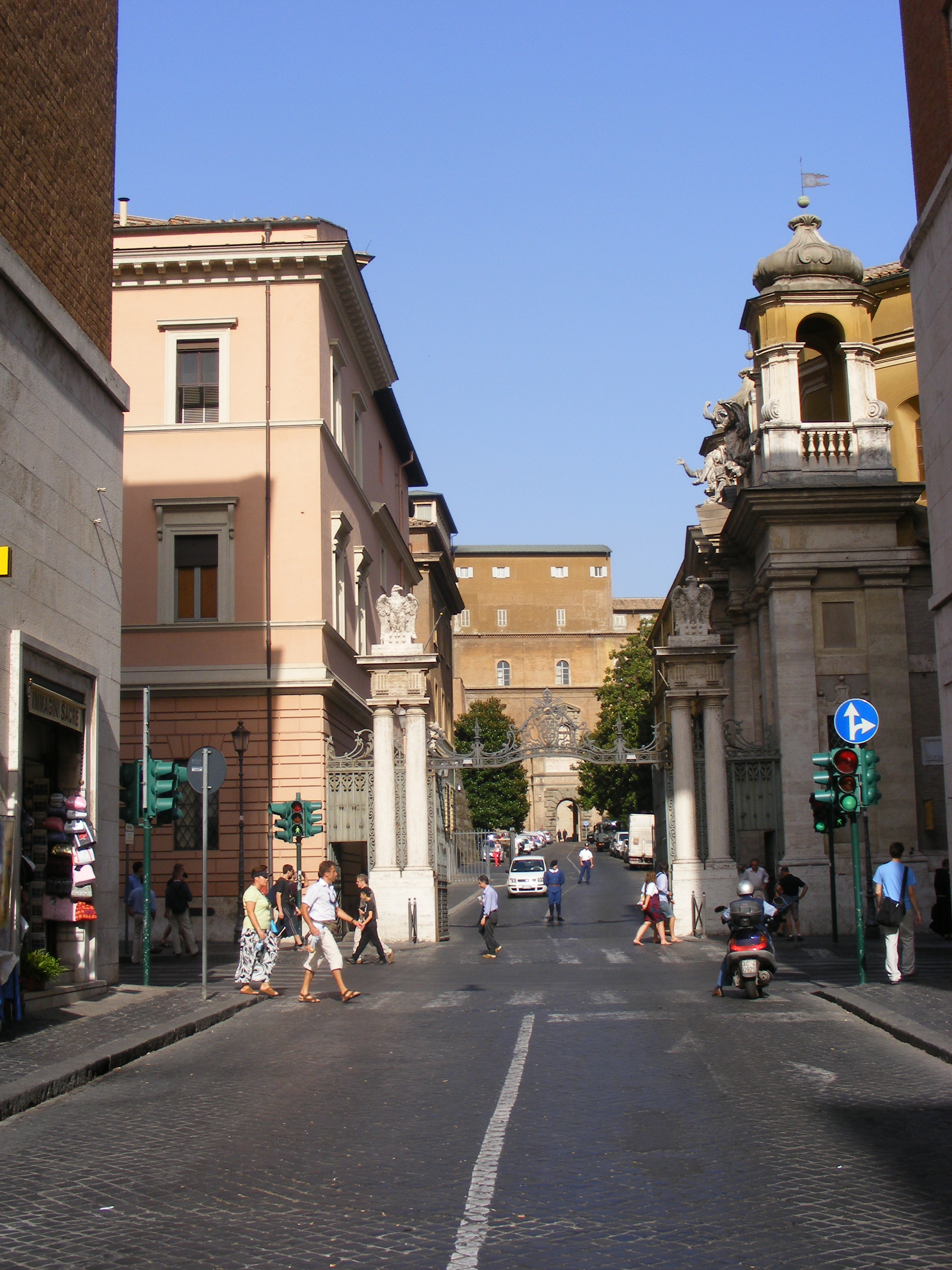 The Ingresso di Sant'Anna, an entrance to Vatican City from Italy, often used by officials and residents.