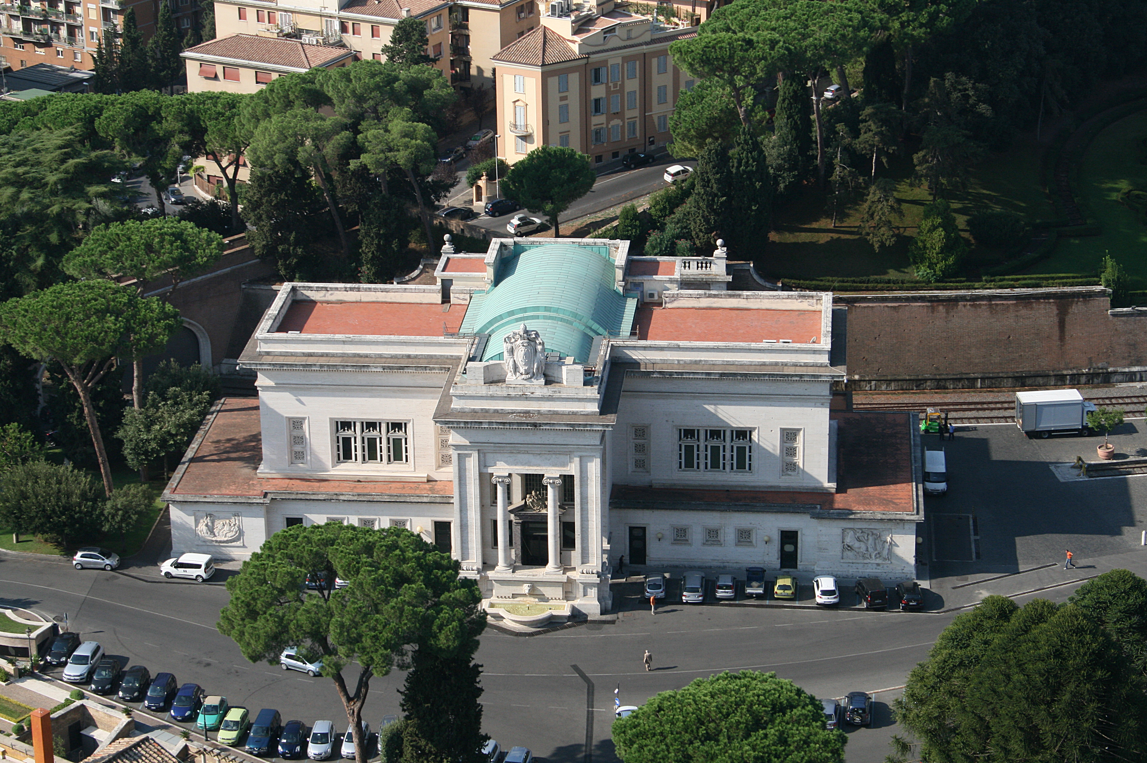 The Vatican Railway station, part of the shortest national railway system in the world.