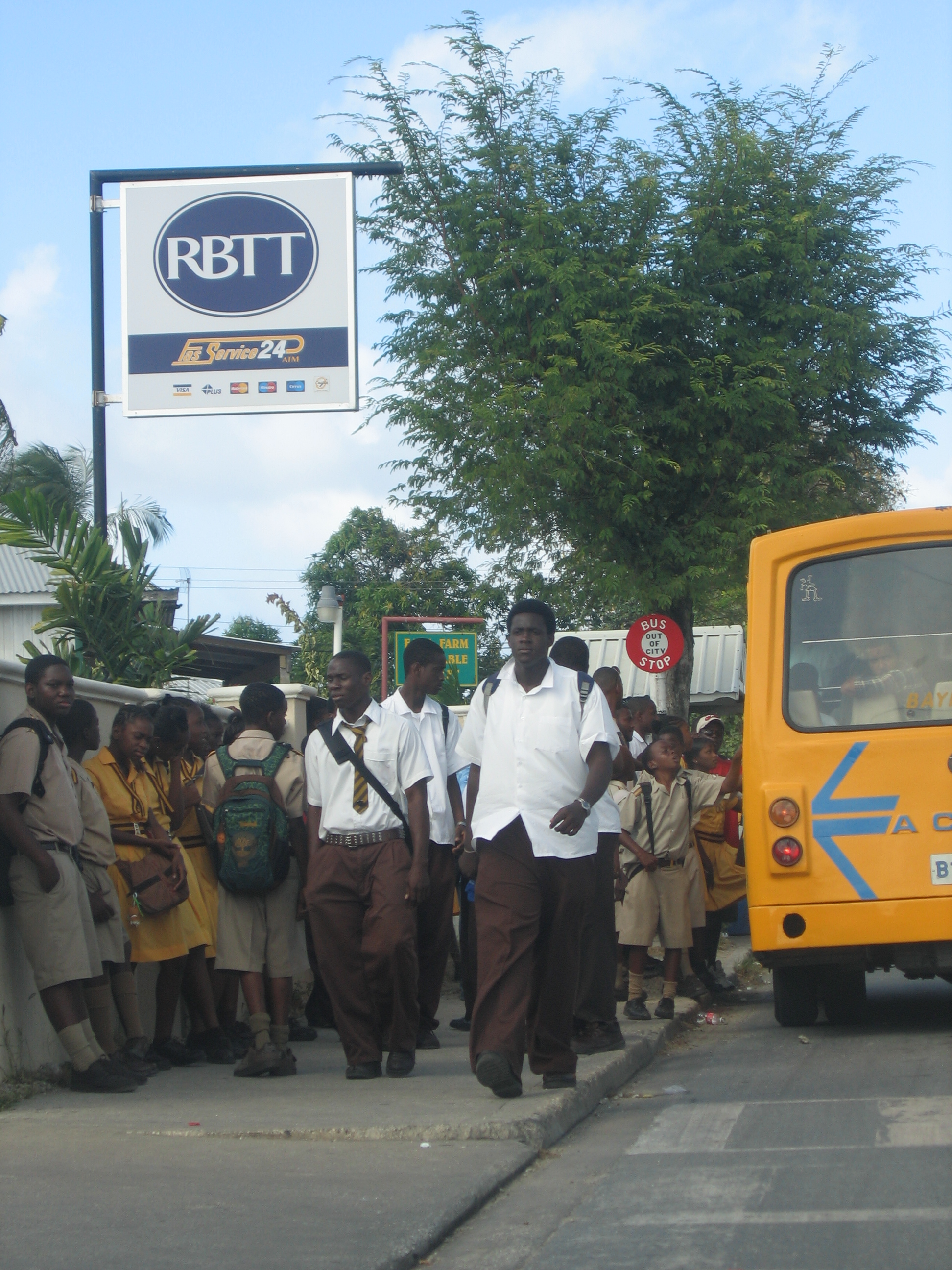 Schoolchildren in Saint Philip, Barbados, reflecting the emphasis on education in the country.