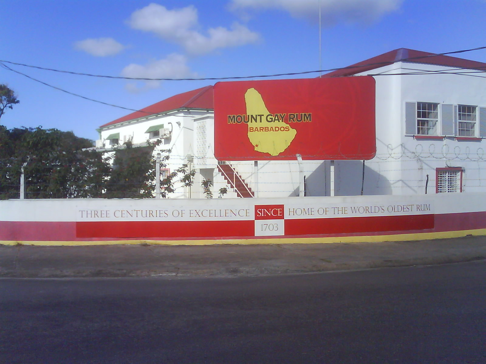 The Mount Gay Rum visitor's centre. Mount Gay Rum is one of the oldest rum brands in the world, originating from Barbados.