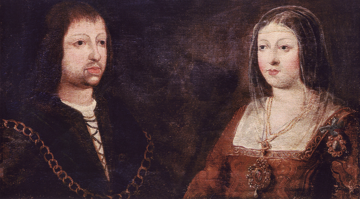The Catholic Monarchs, Isabella I of Castile and Ferdinand II of Aragon.