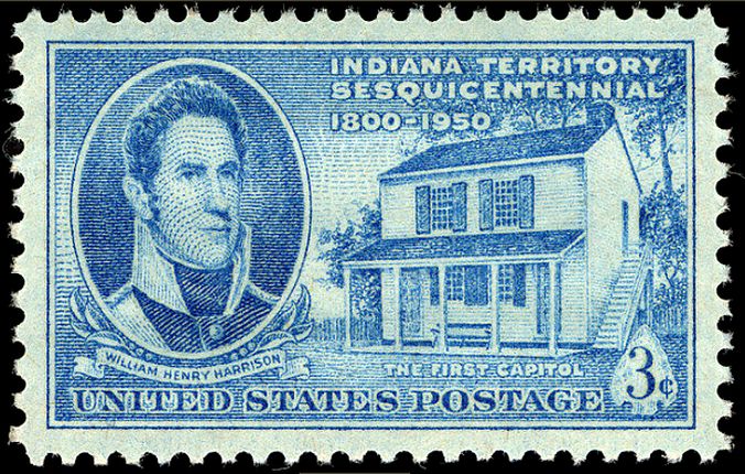 1950년 인디애나 주 승격을 기념하는 해리슨 우표