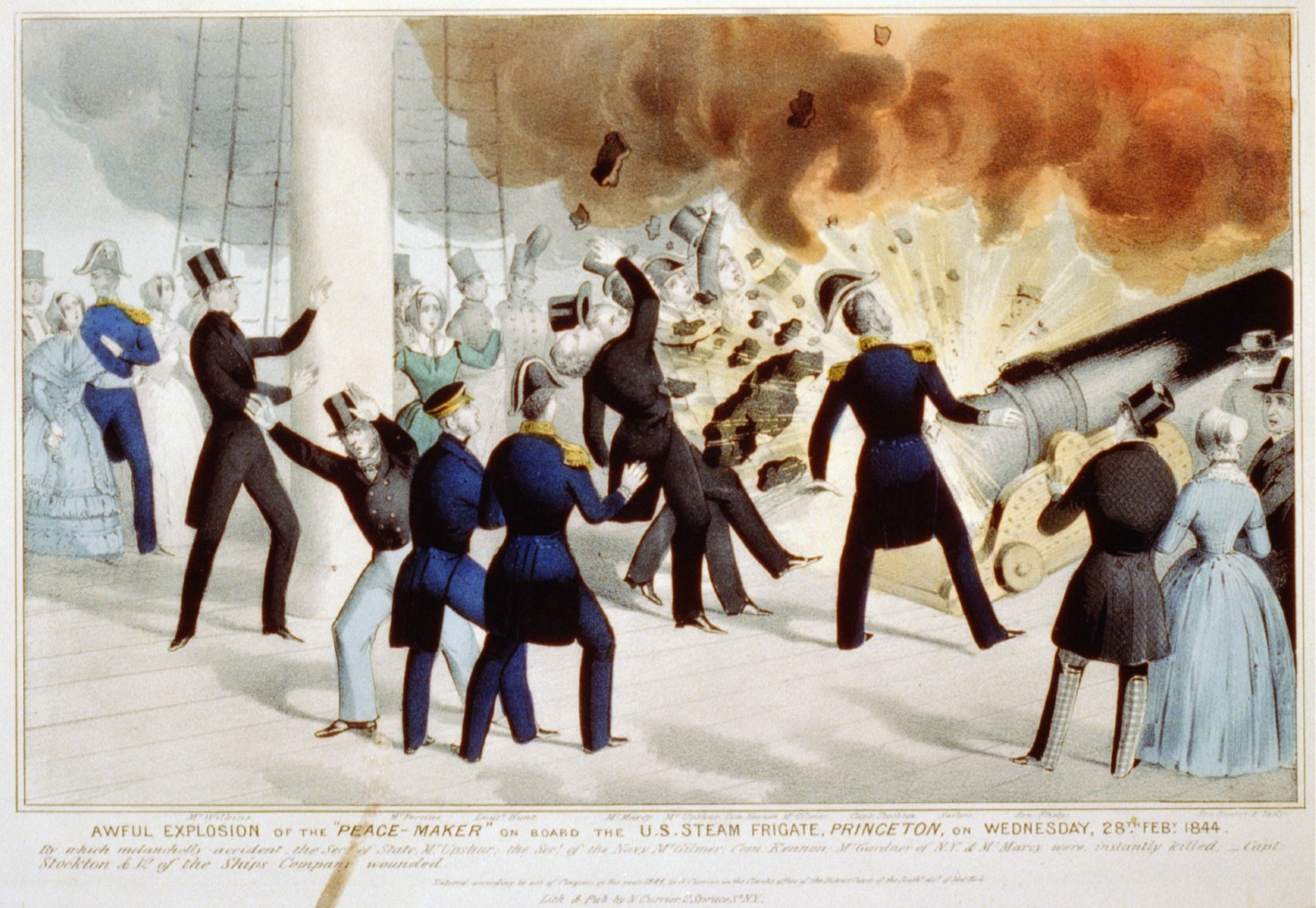 프린스턴호 참사 (1844) 리소그래프