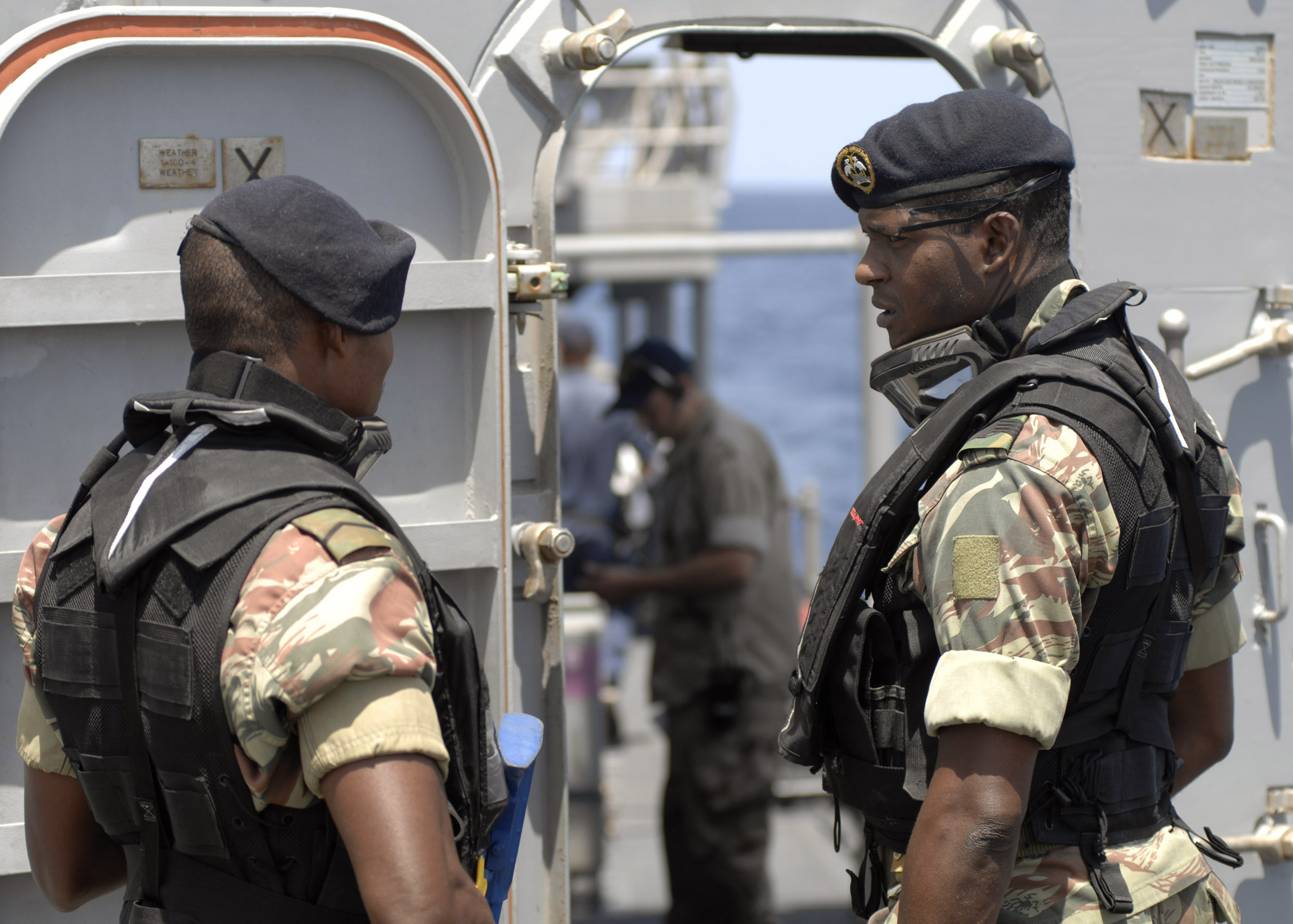 Marines of the Cape Verdean Coast Guard, which plays a crucial role in maritime security.