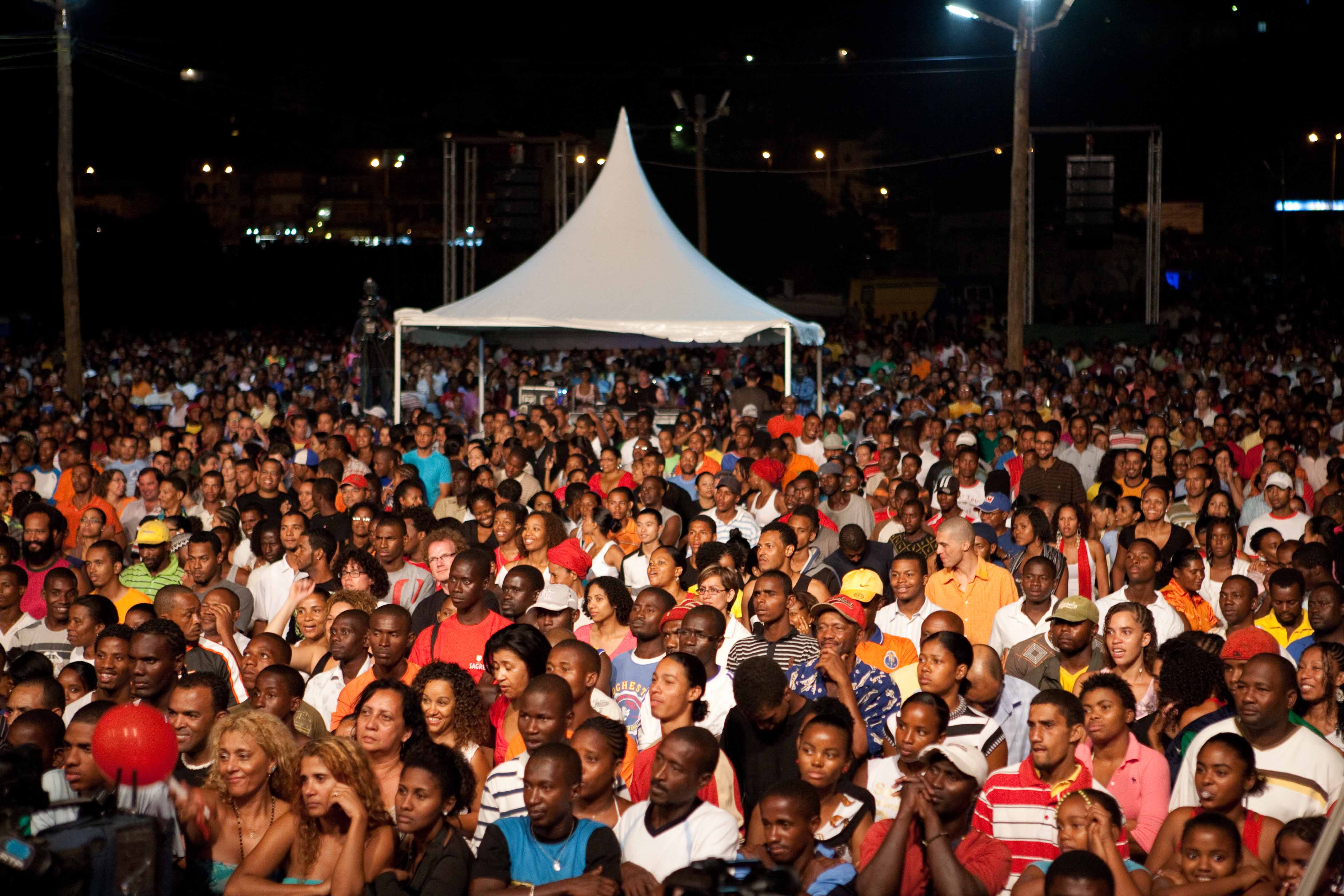 People in Santiago, the most populous island, reflecting the country's Creole heritage.