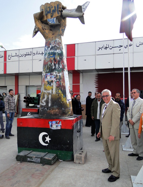 Ambassador Gene Cretz stands by the 
