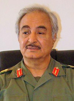 Khalifa Haftar, head of the Libyan National Army, a key figure in the Second Libyan Civil War.